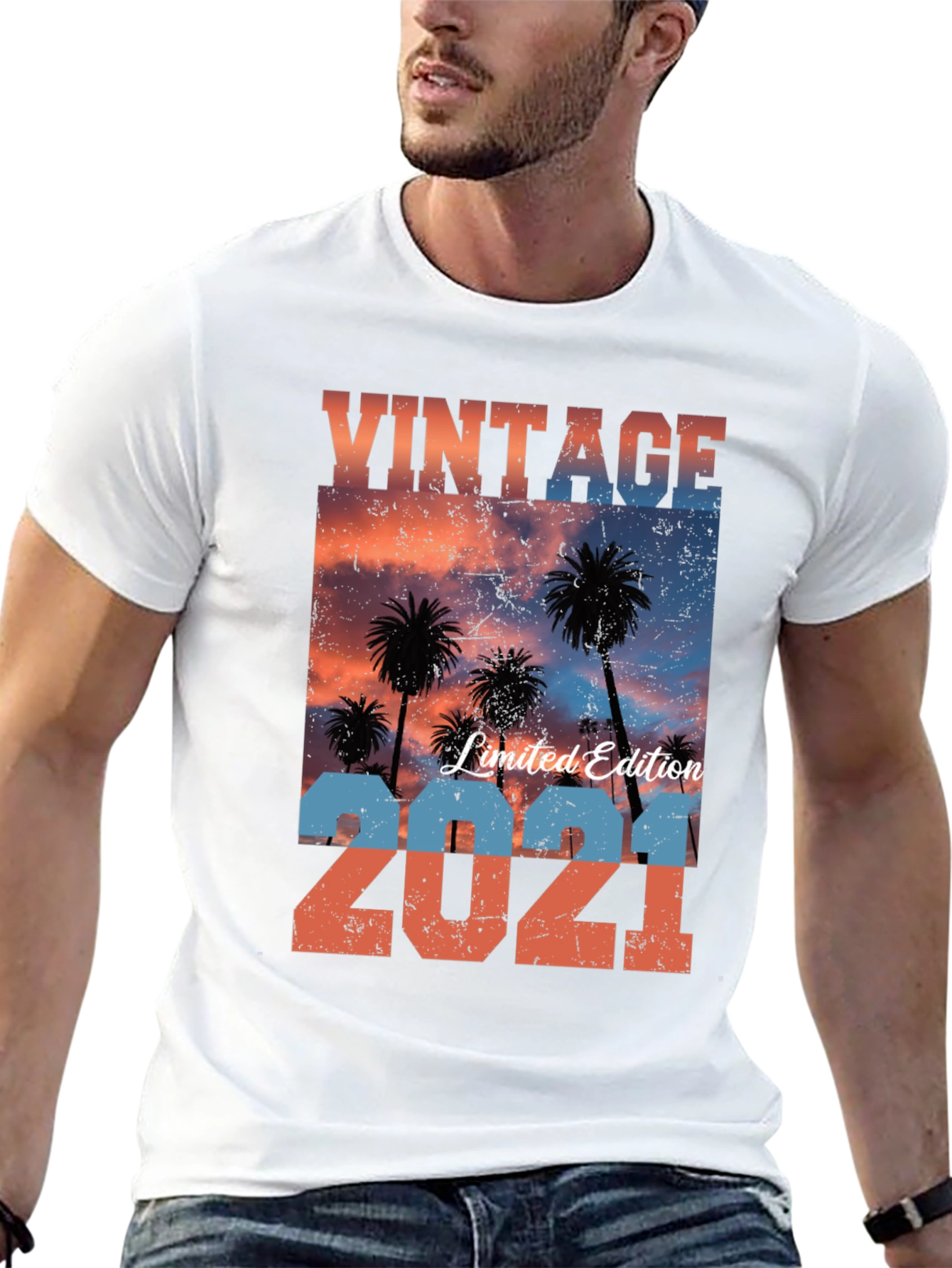 Black Vintage Limited Edition 2021 Palm Tree T-Shirt view 13