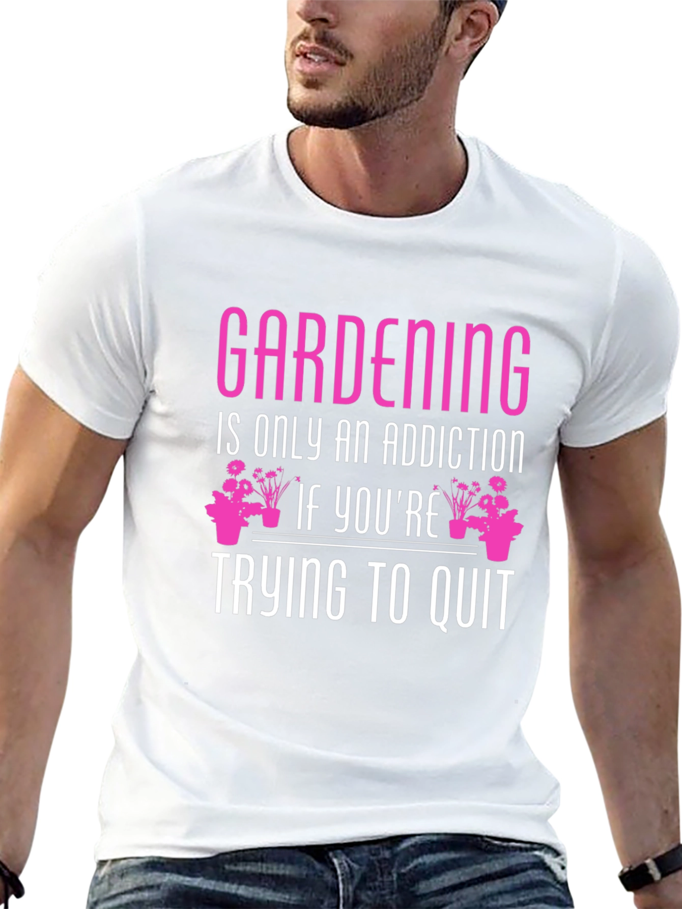 Black Gardening Addiction T-Shirt view 13