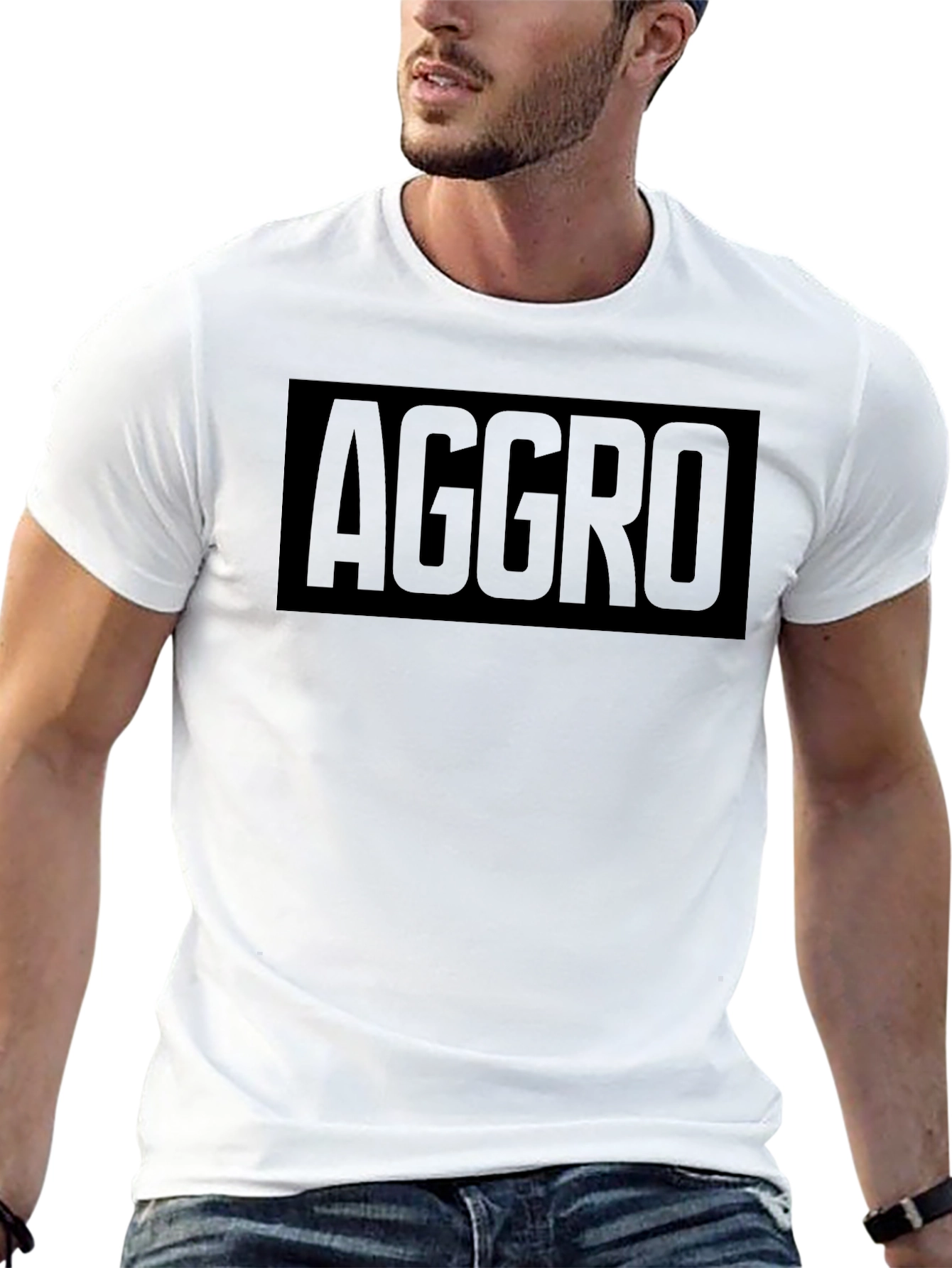 Black Aggro Graphic T-Shirt - Bold Style view 13