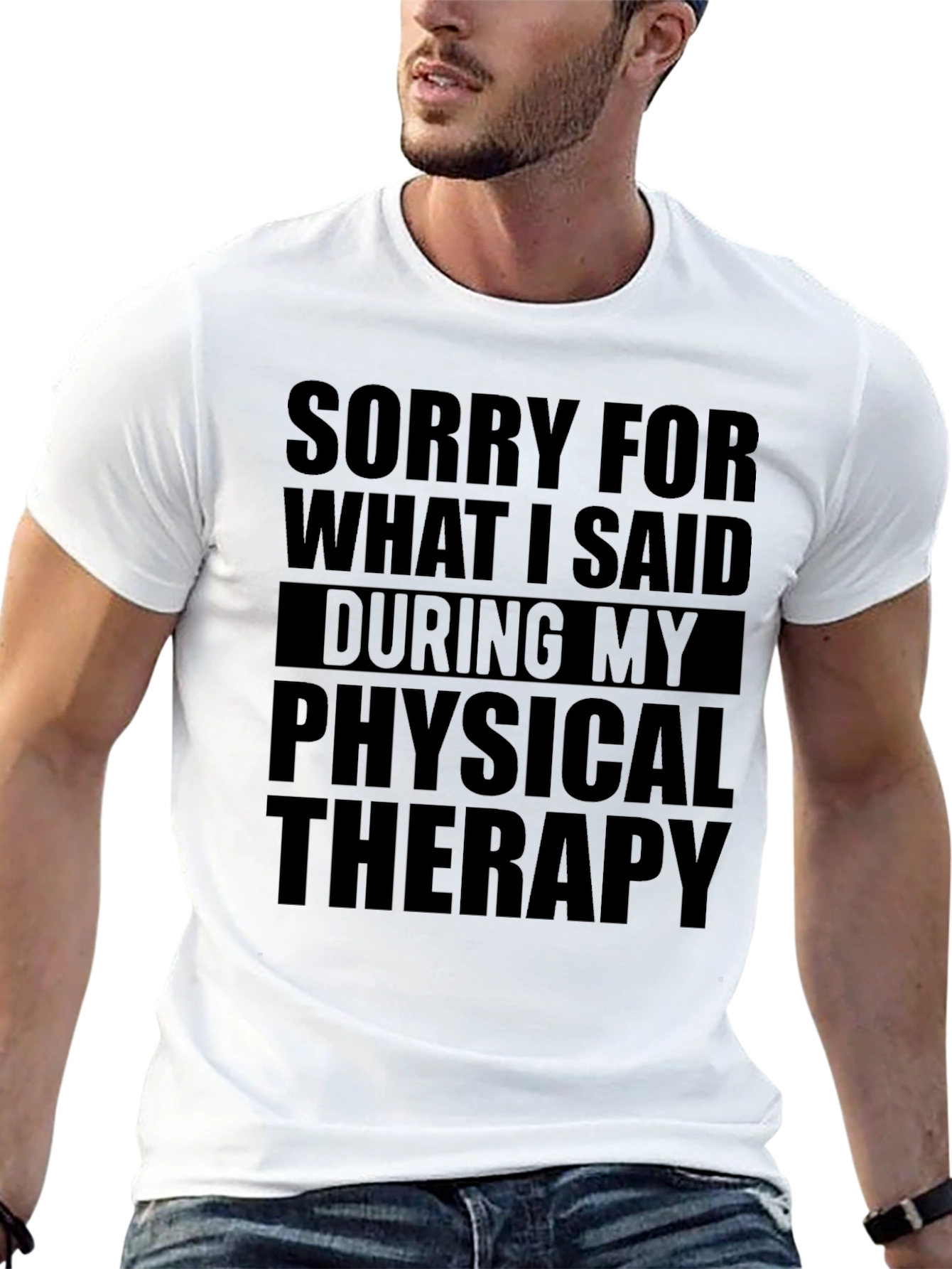 Black Sorry for What I Said T-Shirt view 13