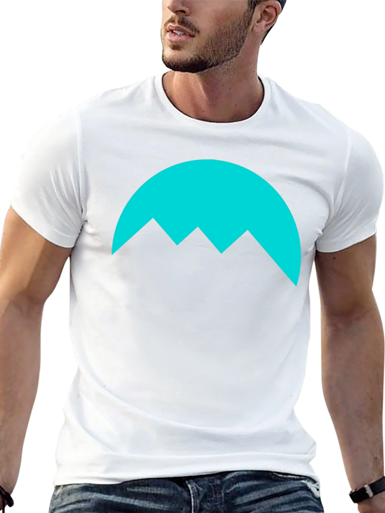 Black Minimalist Mountain Graphic Tee - Black view 13