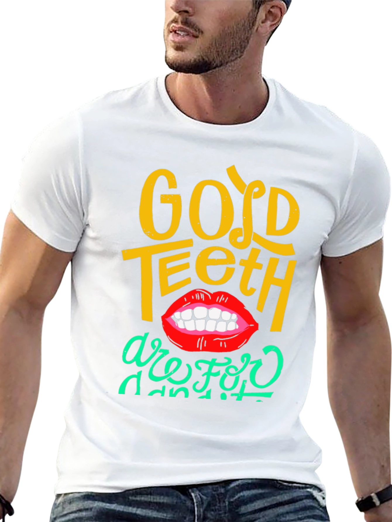 Black Good Teeth T-Shirt - Fun Dental Humor Tee view 13