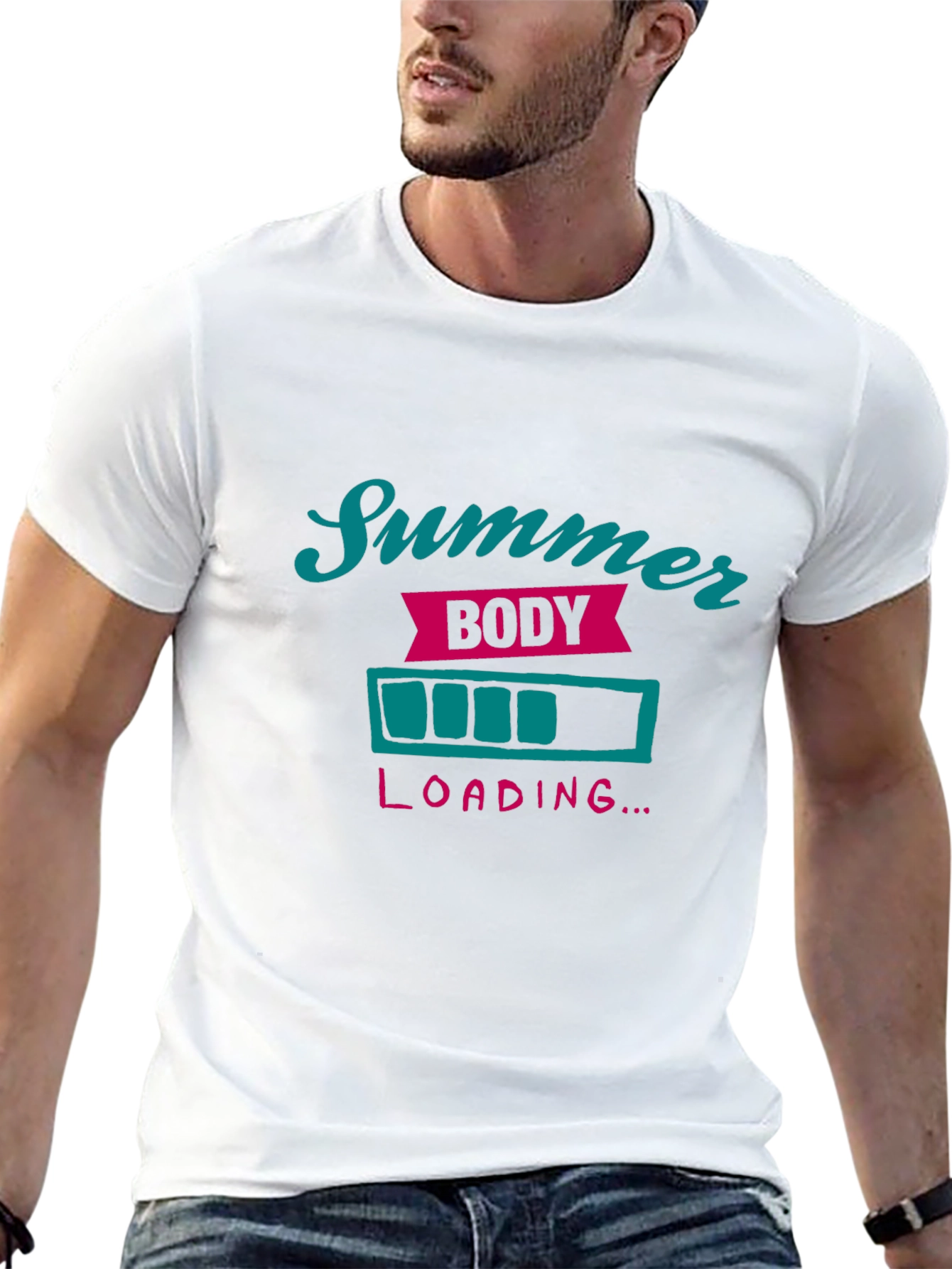 Black Summer Body Loading T-Shirt view 13