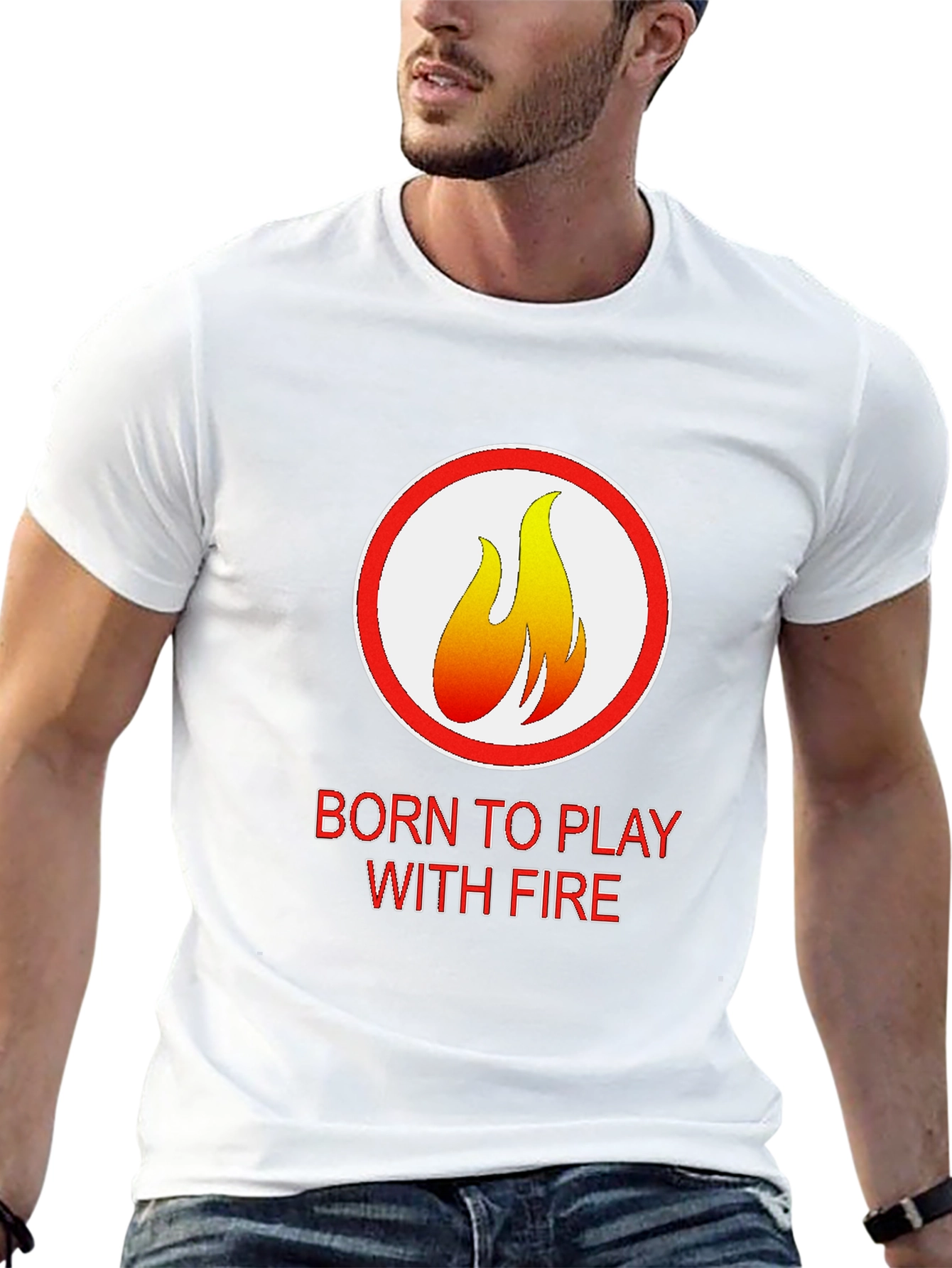 Black Born to Play With Fire Graphic Tee view 13