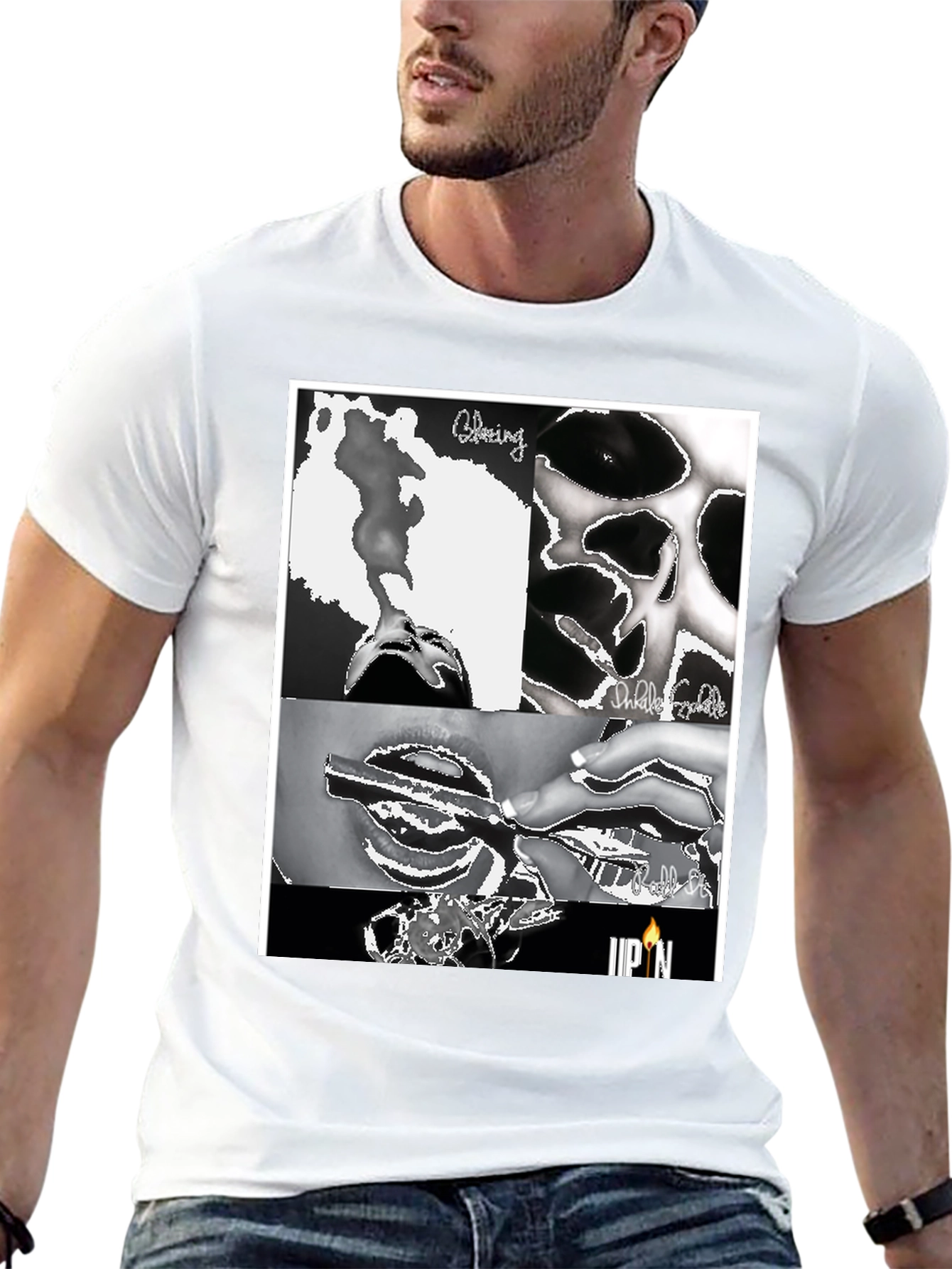 Black Blazing Graphic Tee - Street Style view 13