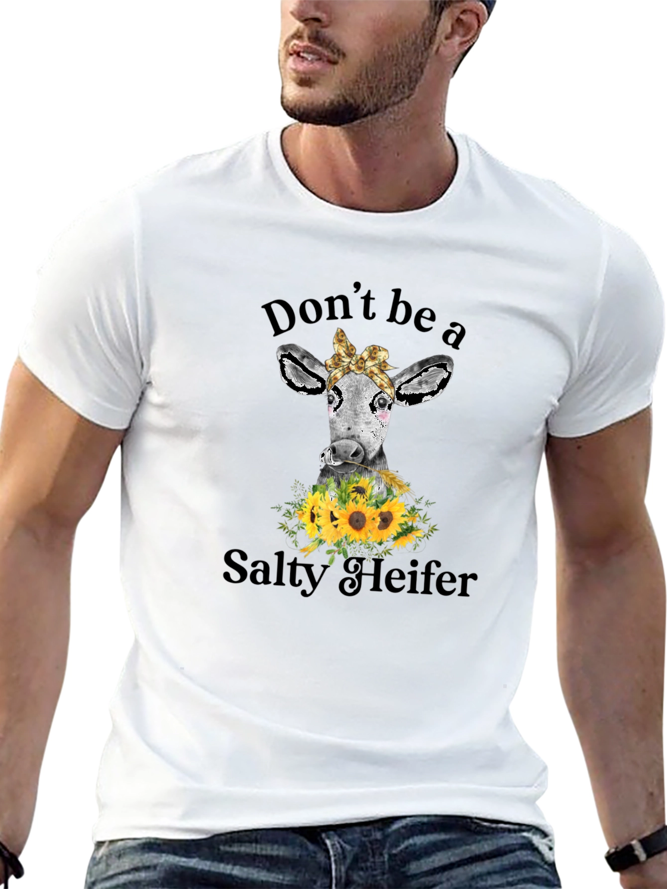 Black Salty Heifer Cow Graphic Tee view 13
