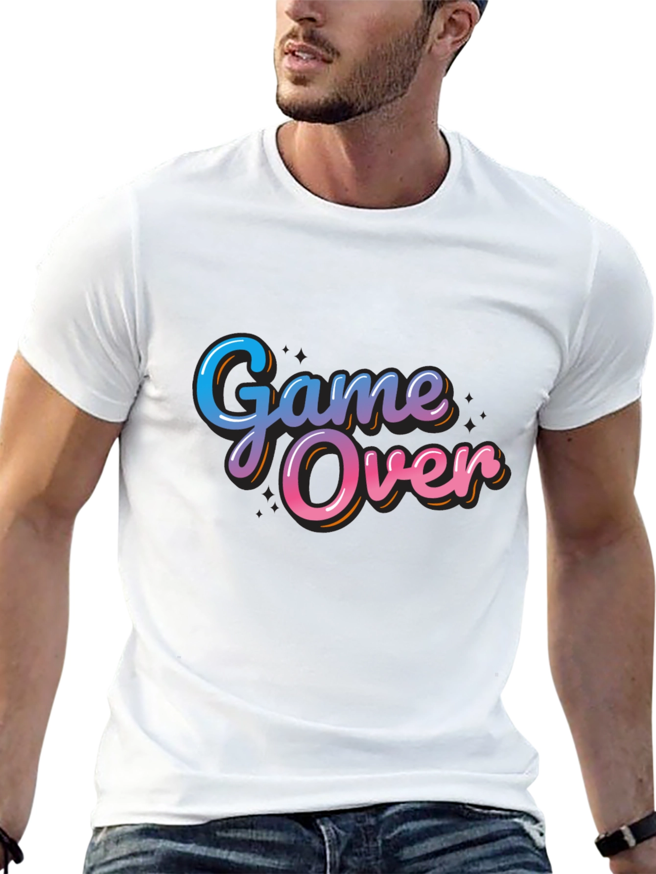 Black Game Over T-Shirt - Stylish Graphic Tee view 13