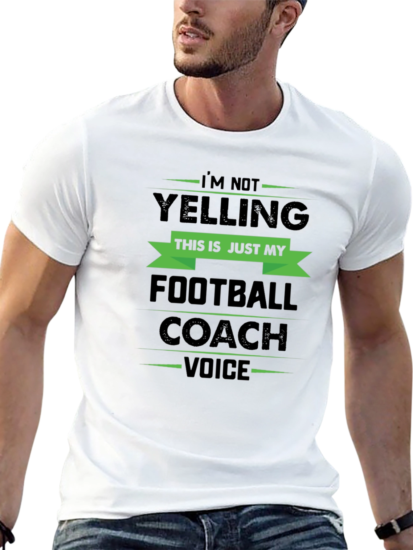 Black Football Coach Voice Graphic T-Shirt view 13