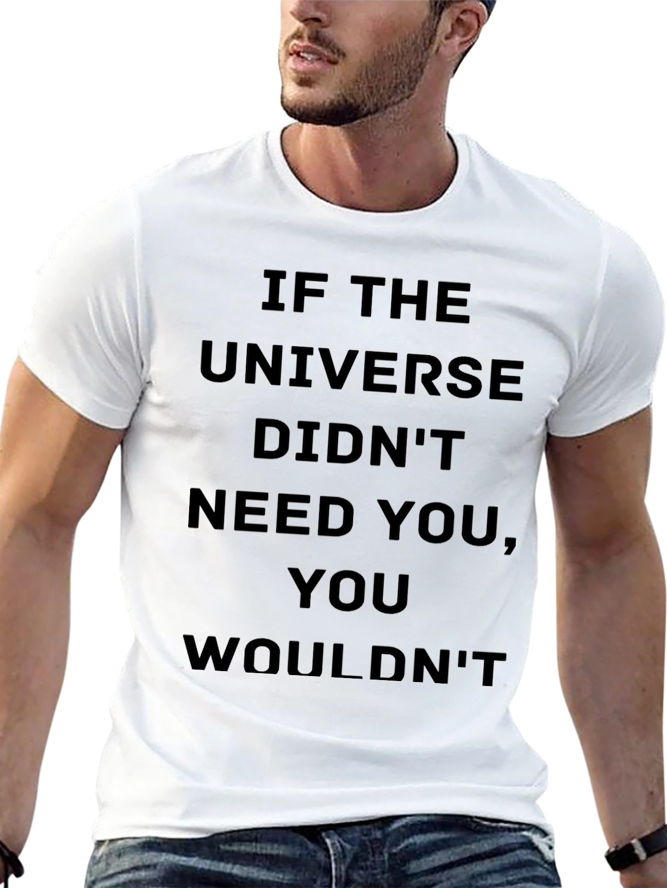 Black Motivational Universe T-Shirt: You Are Needed view 13