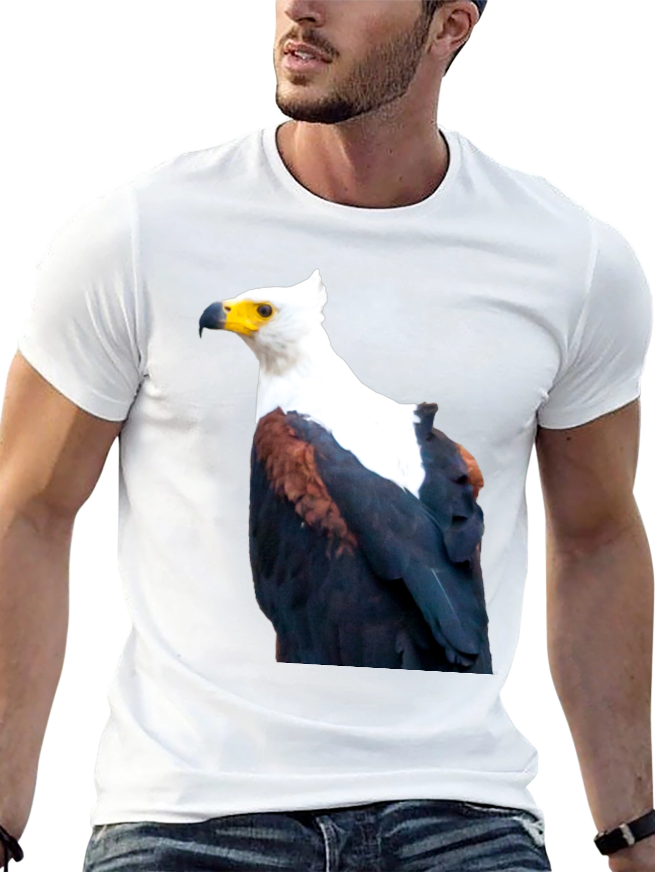 Black Eagle Graphic Tee - Cool Bird Print view 13
