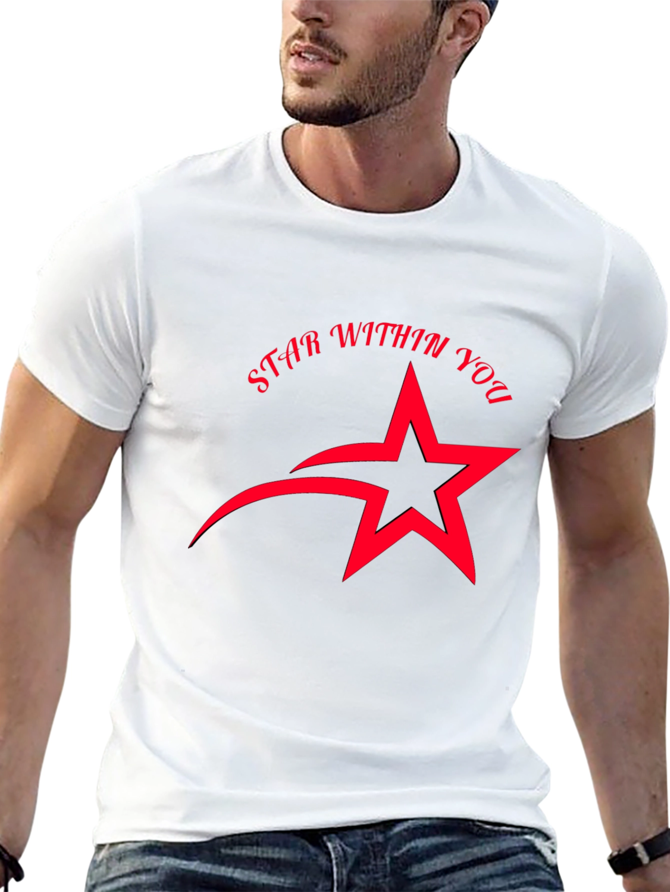 Black Star Within You Graphic Black T-Shirt view 13