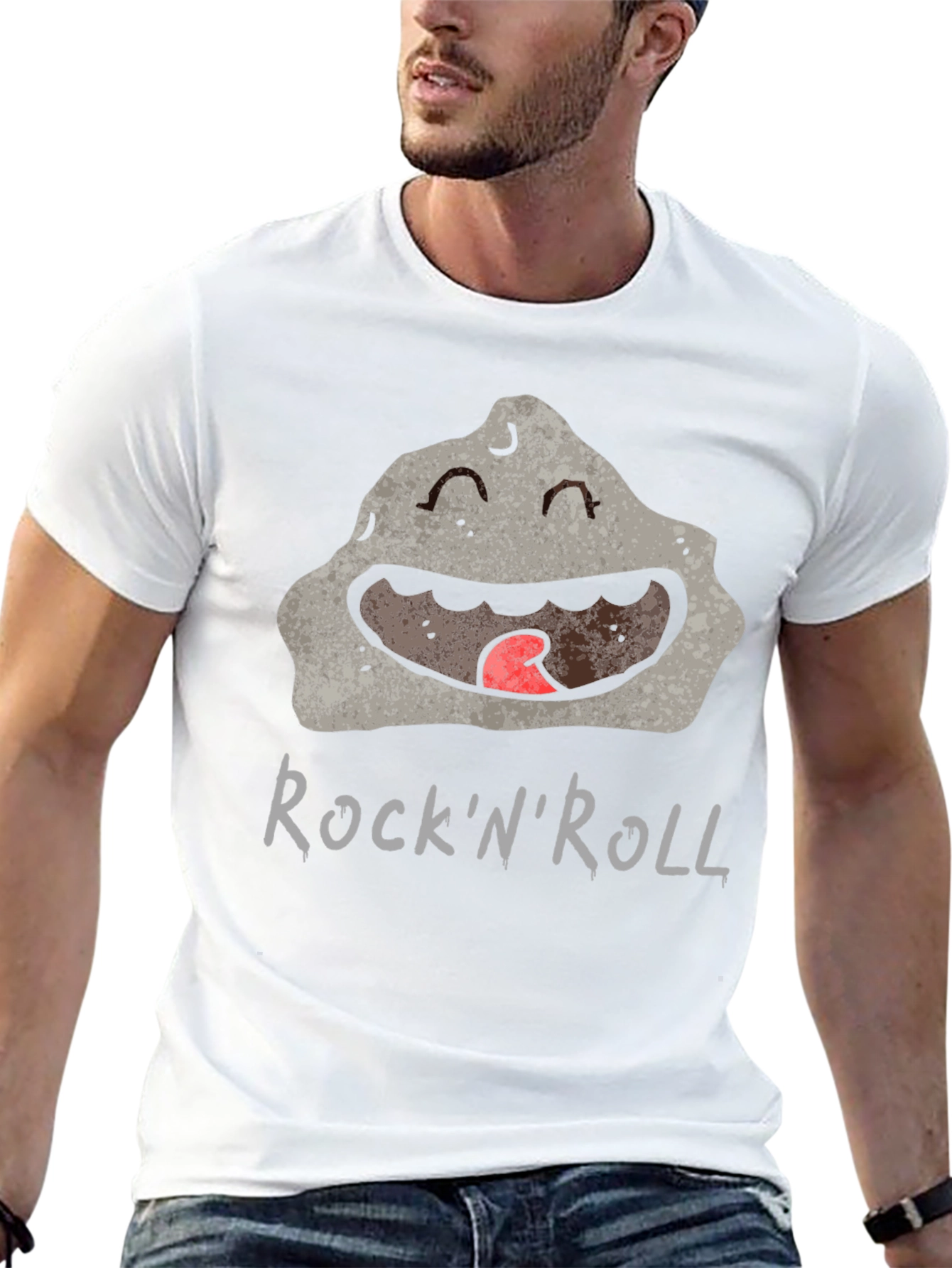 Black Rock'n'Roll Cartoon Rock Graphic Tee view 13