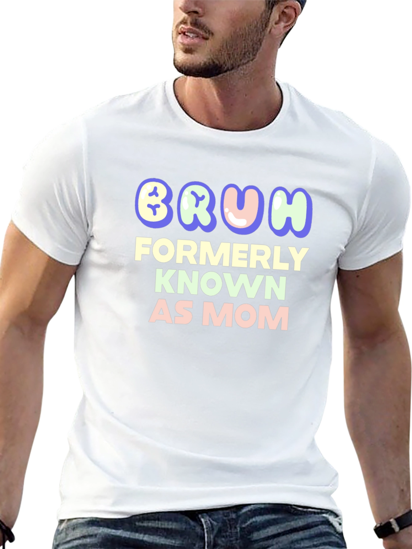 Black Bruh Formerly Known as Mom - Funny T-Shirt view 13