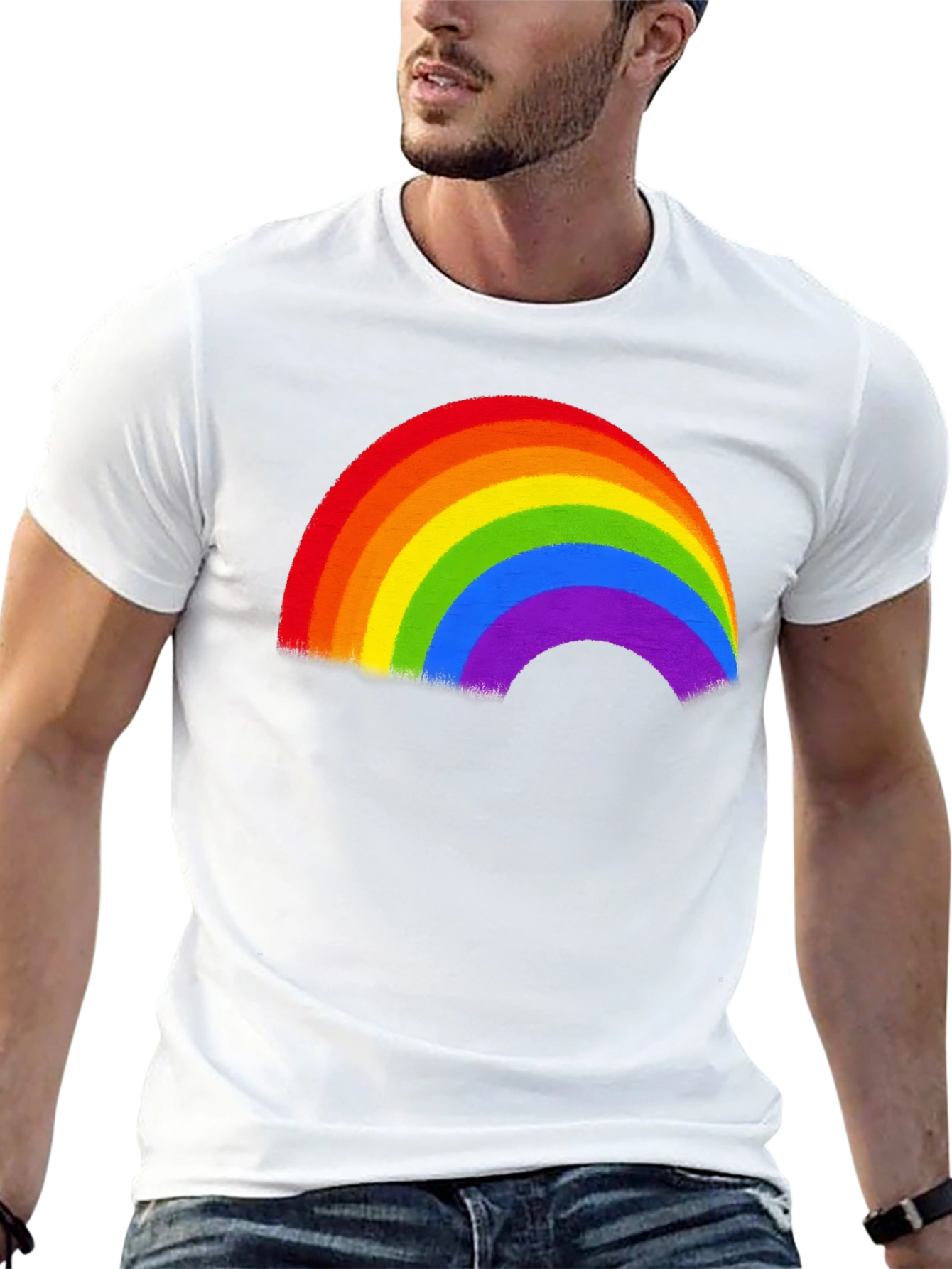 Black Rainbow Pride Graphic T-Shirt view 13