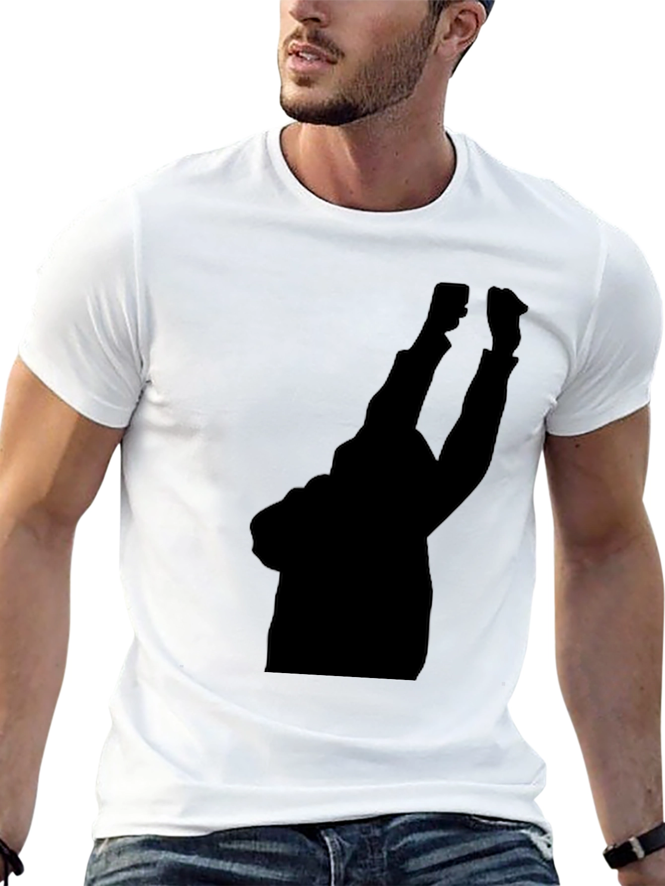 Black Silhouette Graphic Tee - Black Comfort Fit Shirt view 13