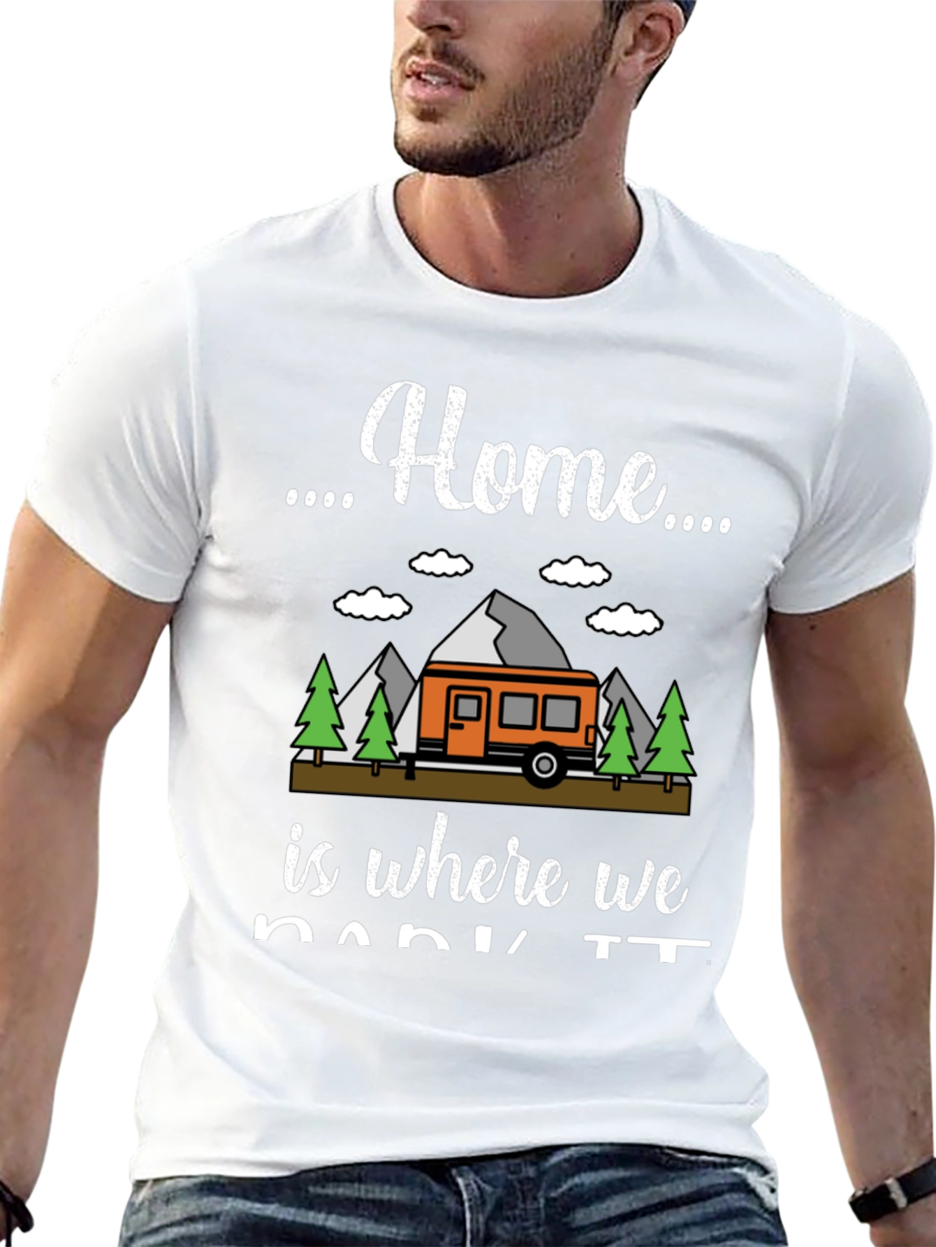 Black Home is Where We Park It T-Shirt view 13
