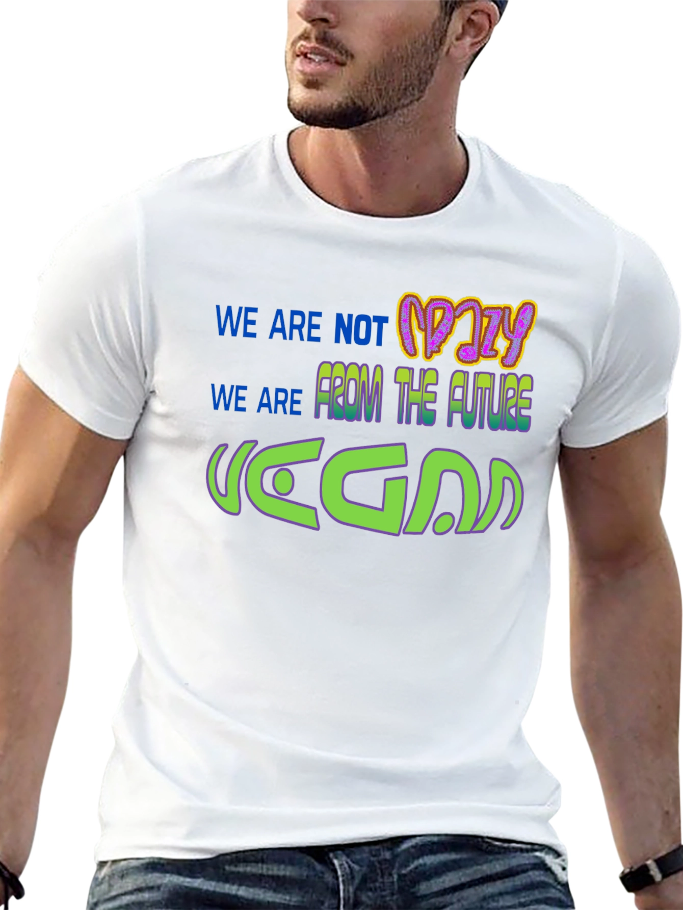 Black Vegan From The Future Graphic T-Shirt view 13