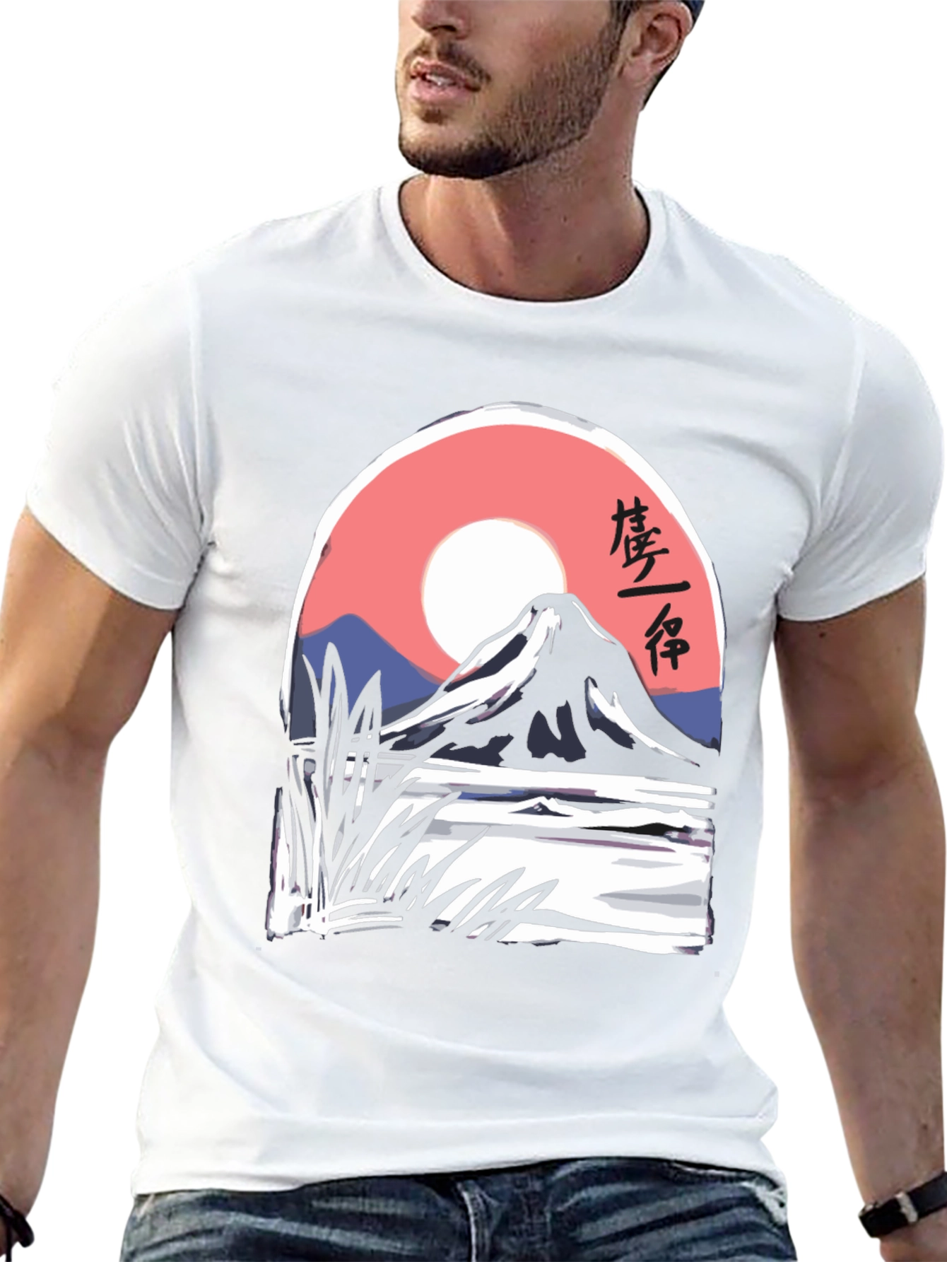 Black Mountain View Graphic Tee - Black Cotton Blend view 13