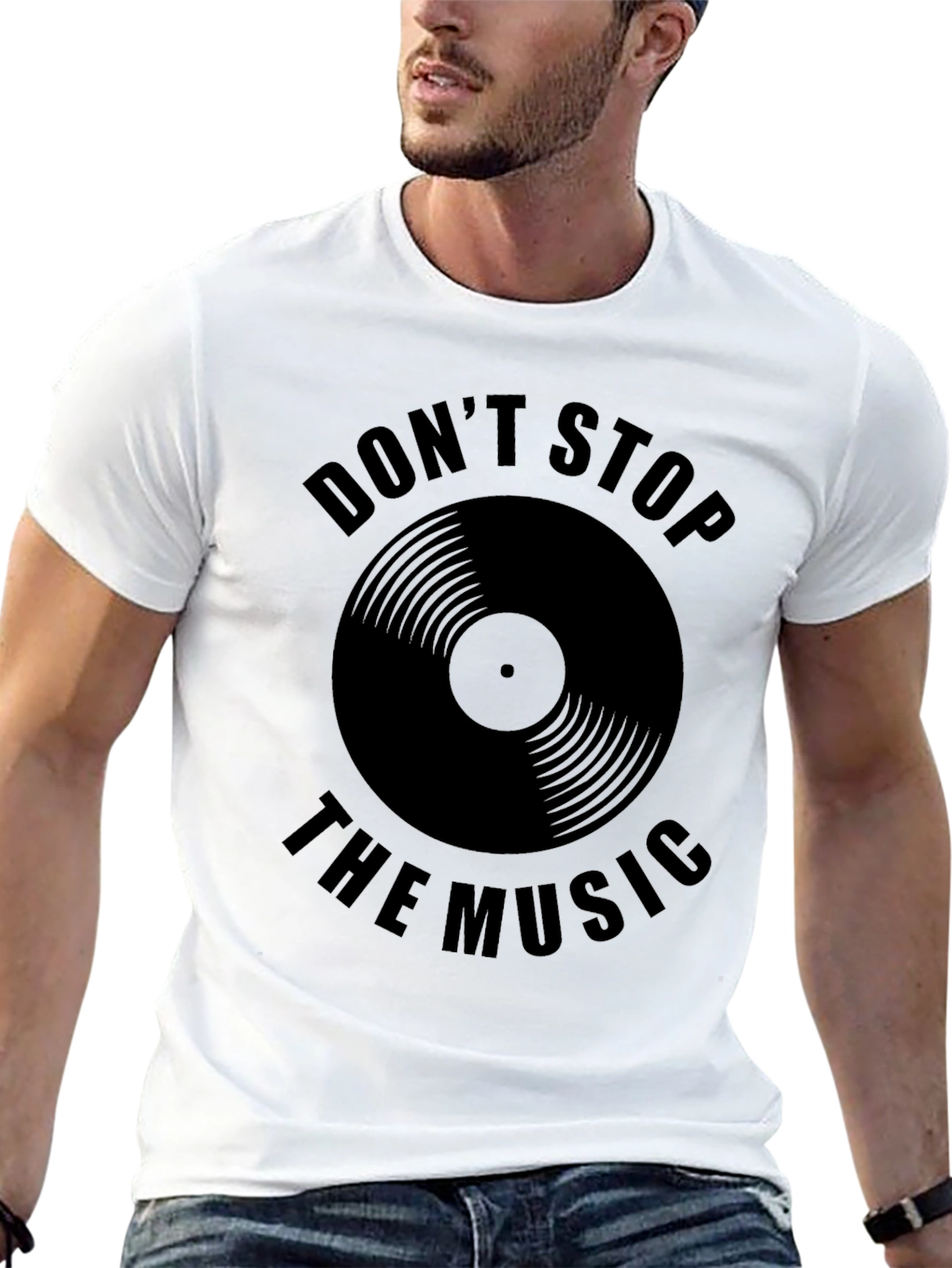 Black Don't Stop the Music Graphic Tee view 13