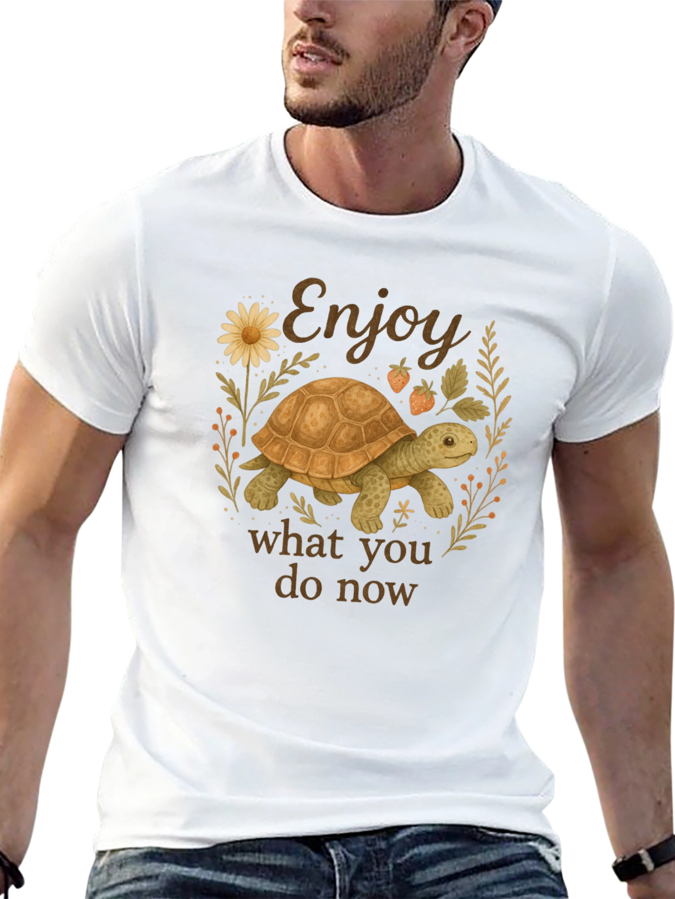 Black Enjoy What You Do Now Turtle T-Shirt view 13