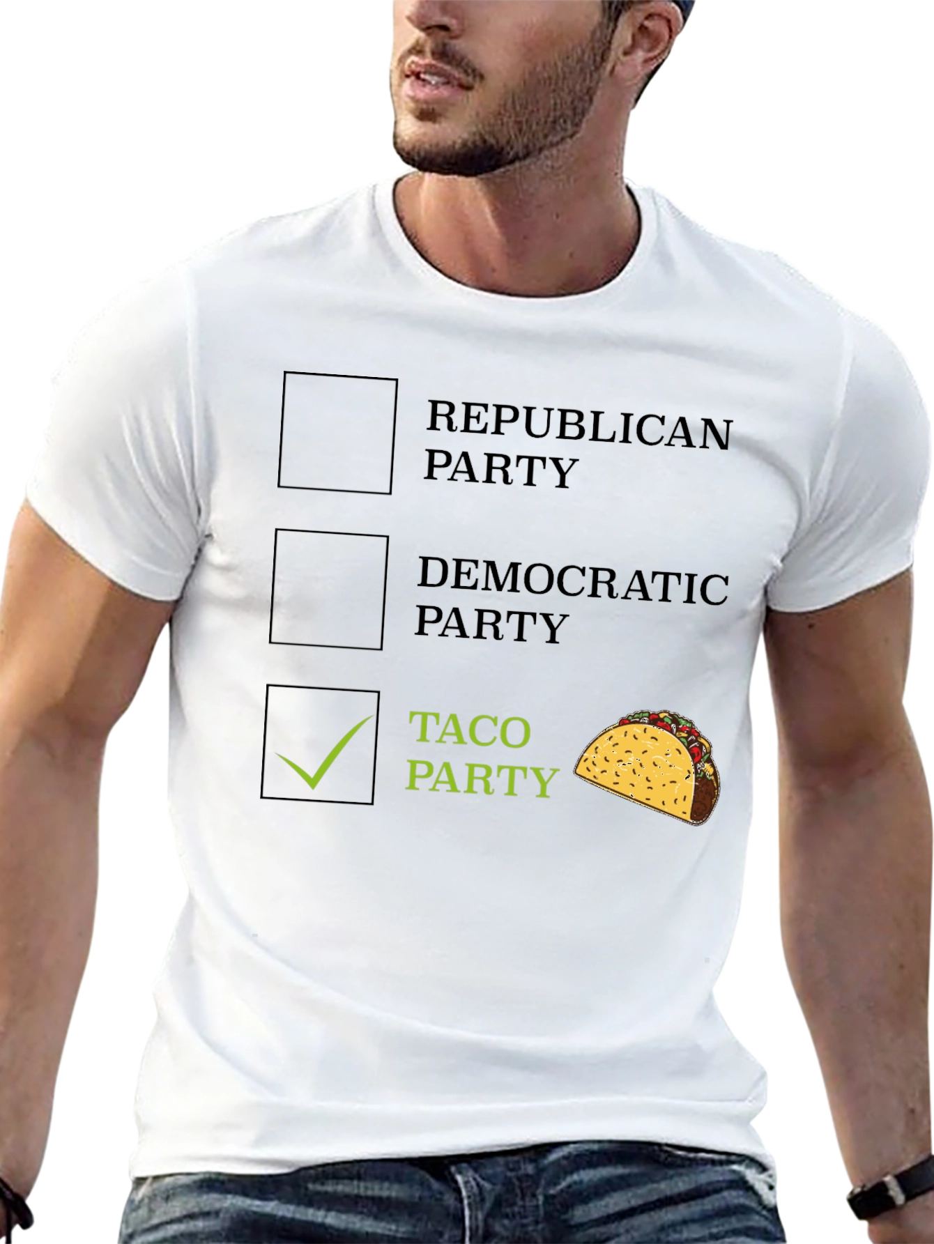 Black Taco Party Men's T-Shirt view 13