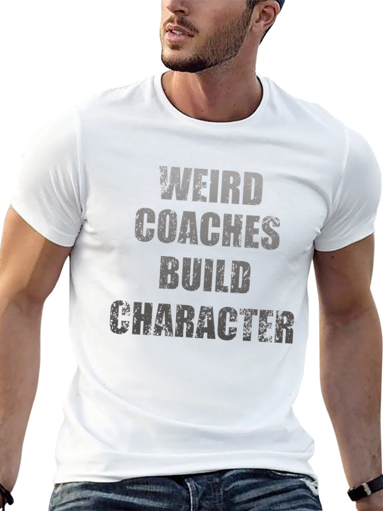Black Weird Coaches Build Character T-Shirt - Black view 13