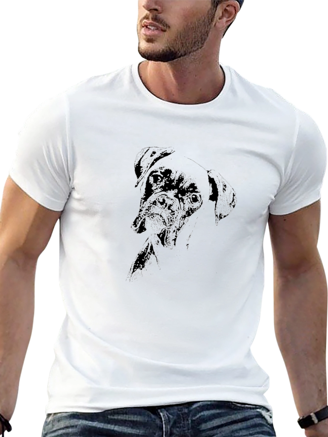 Black Dog Silhouette Graphic T-Shirt view 13
