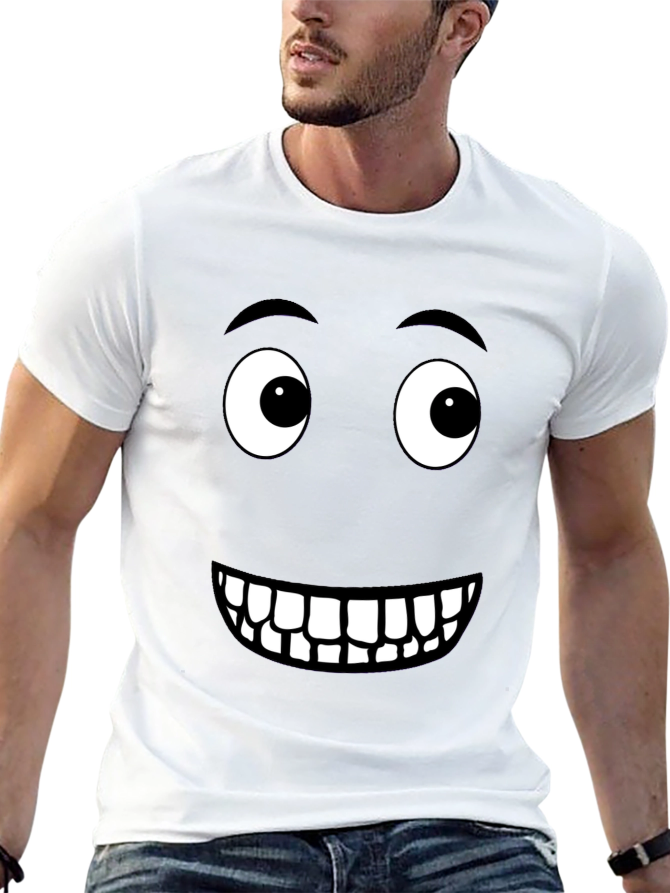 Black Funny Face Graphic T-Shirt view 13