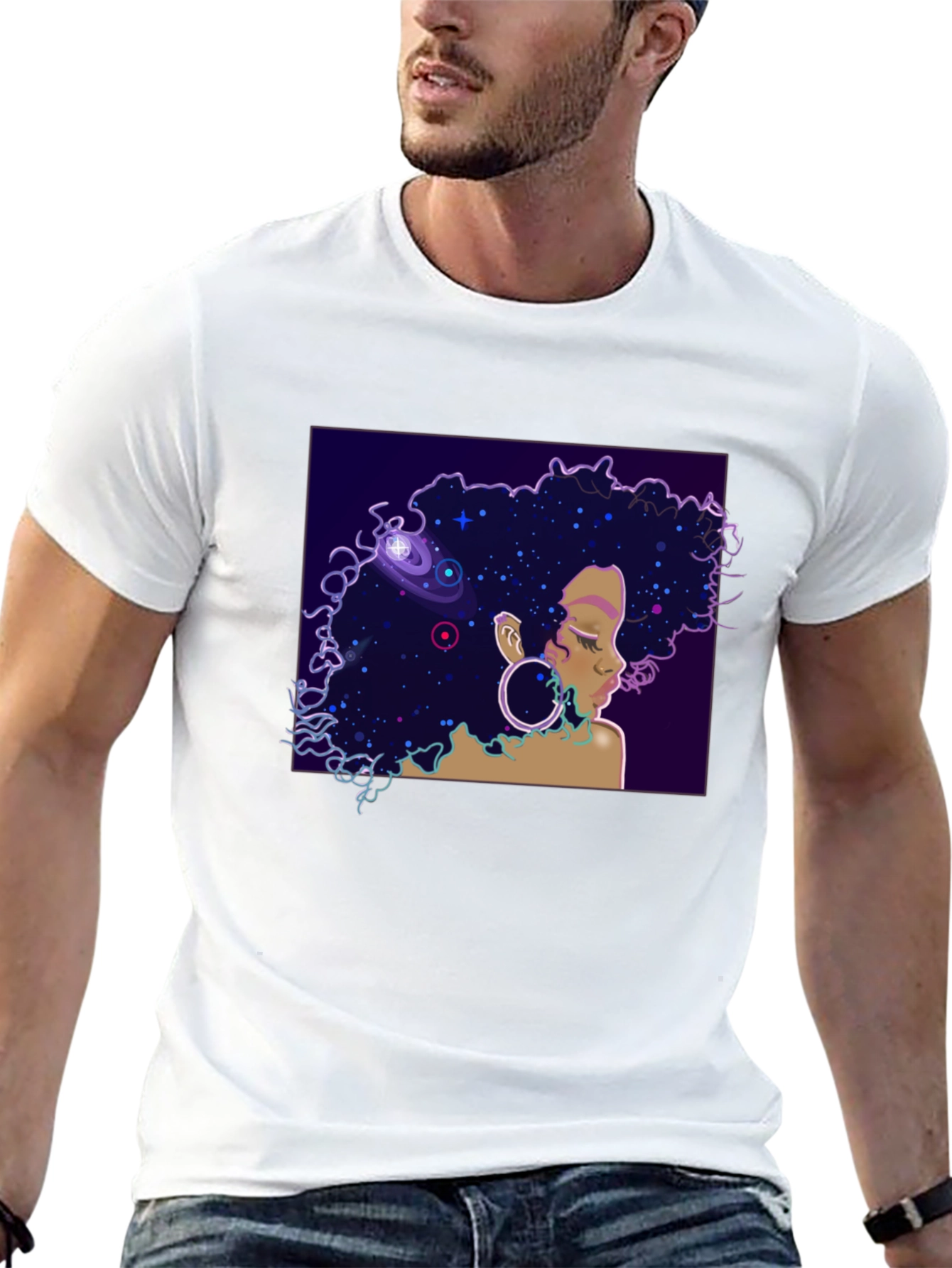 Black Cosmic Queen Black T-Shirt view 13