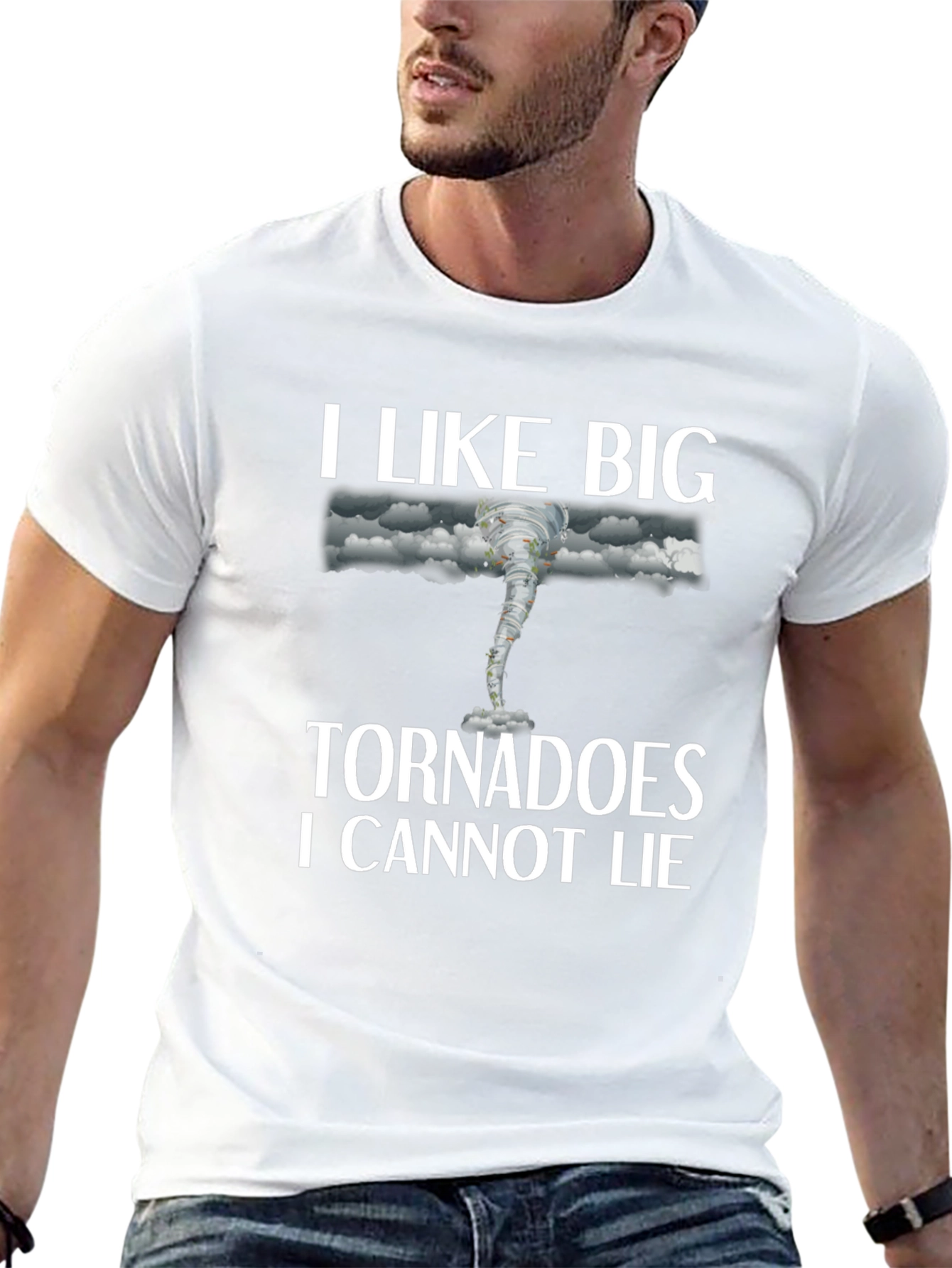 Black I Like Big Tornadoes T-Shirt Funny Weather Tee view 13