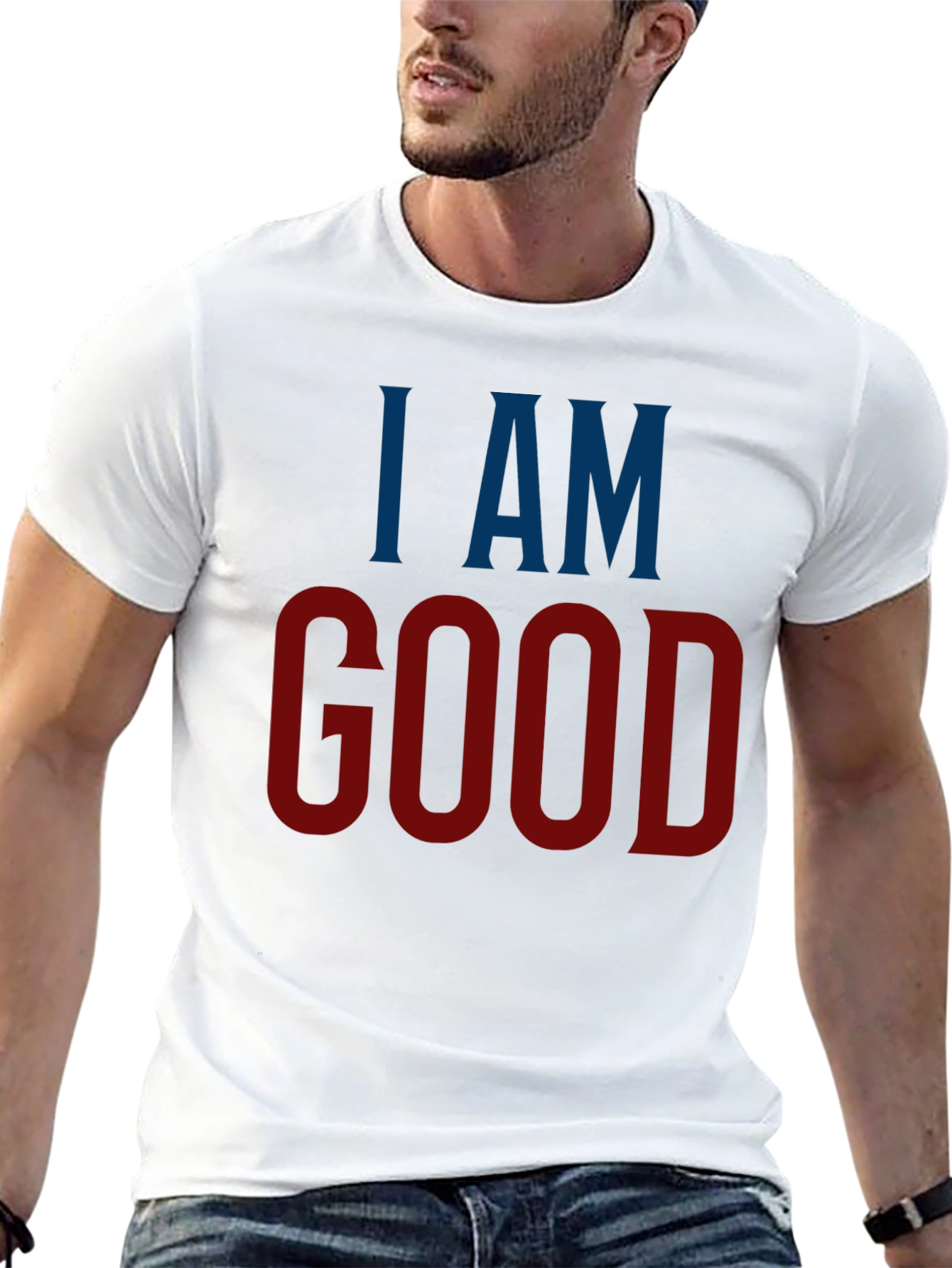 Black I AM GOOD Graphic Tee - Stylish Statement T-Shirt view 13