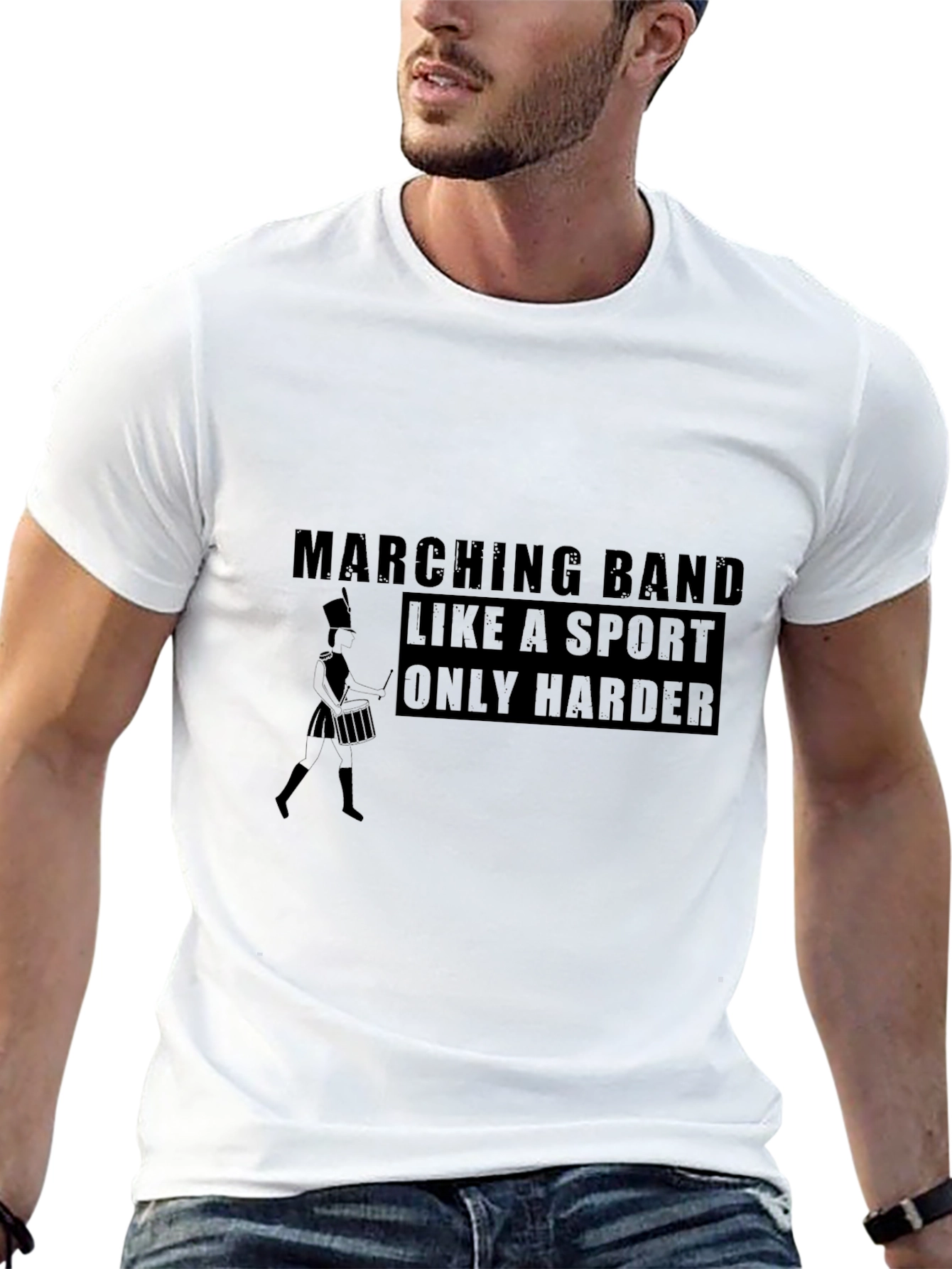 Black Marching Band Like a Sport Only Harder T-Shirt view 13