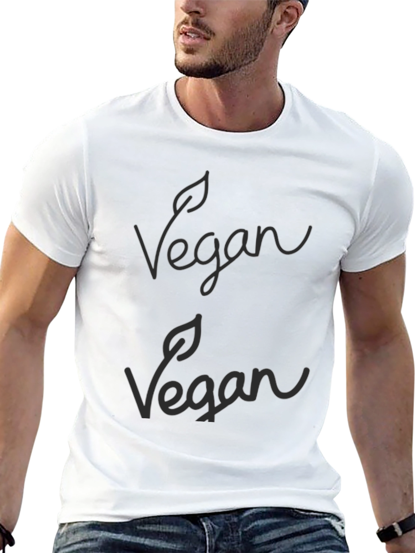 Black Vegan Graphic Print T-Shirt - Eco-Friendly Fashion view 13