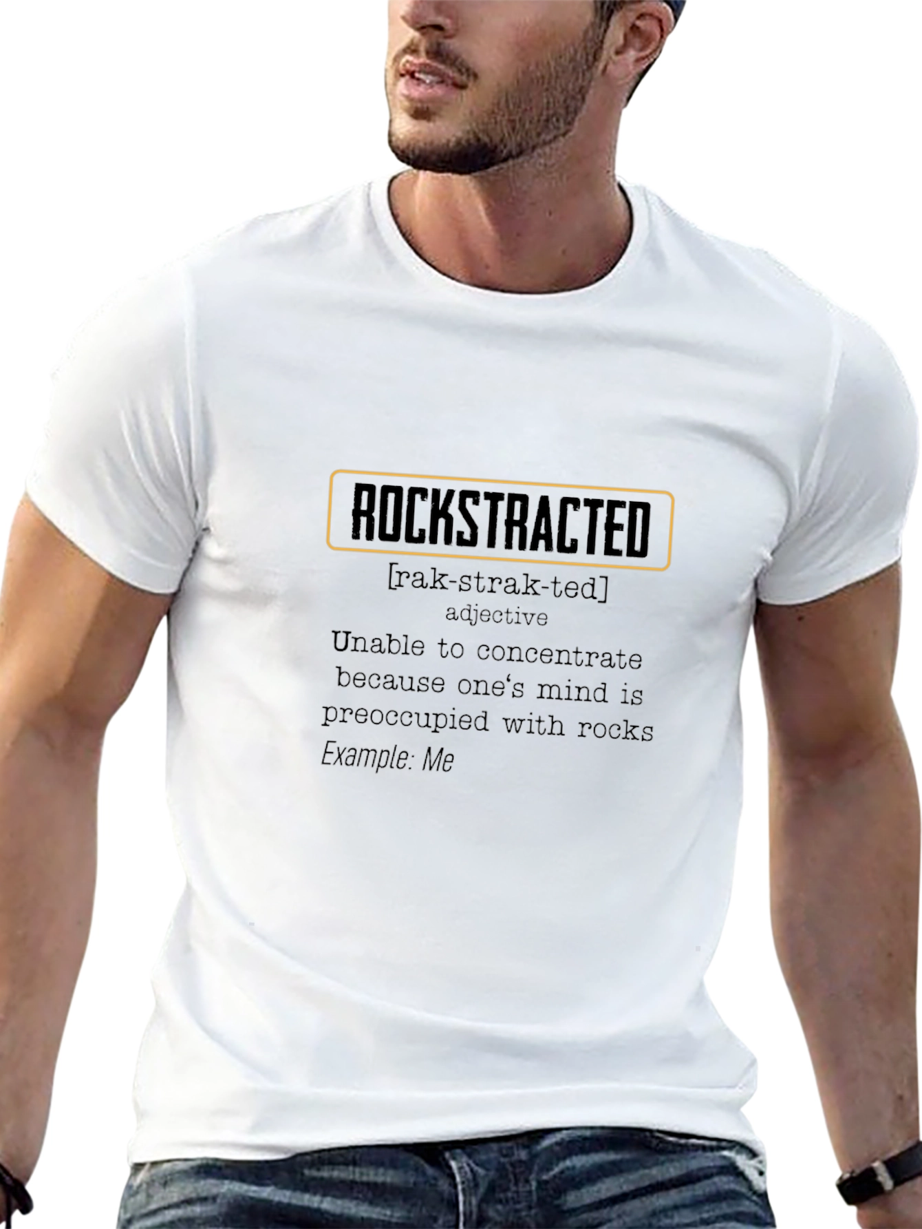 Black Rockstracted Black T-Shirt - Funny Rock Collector Apparel view 13