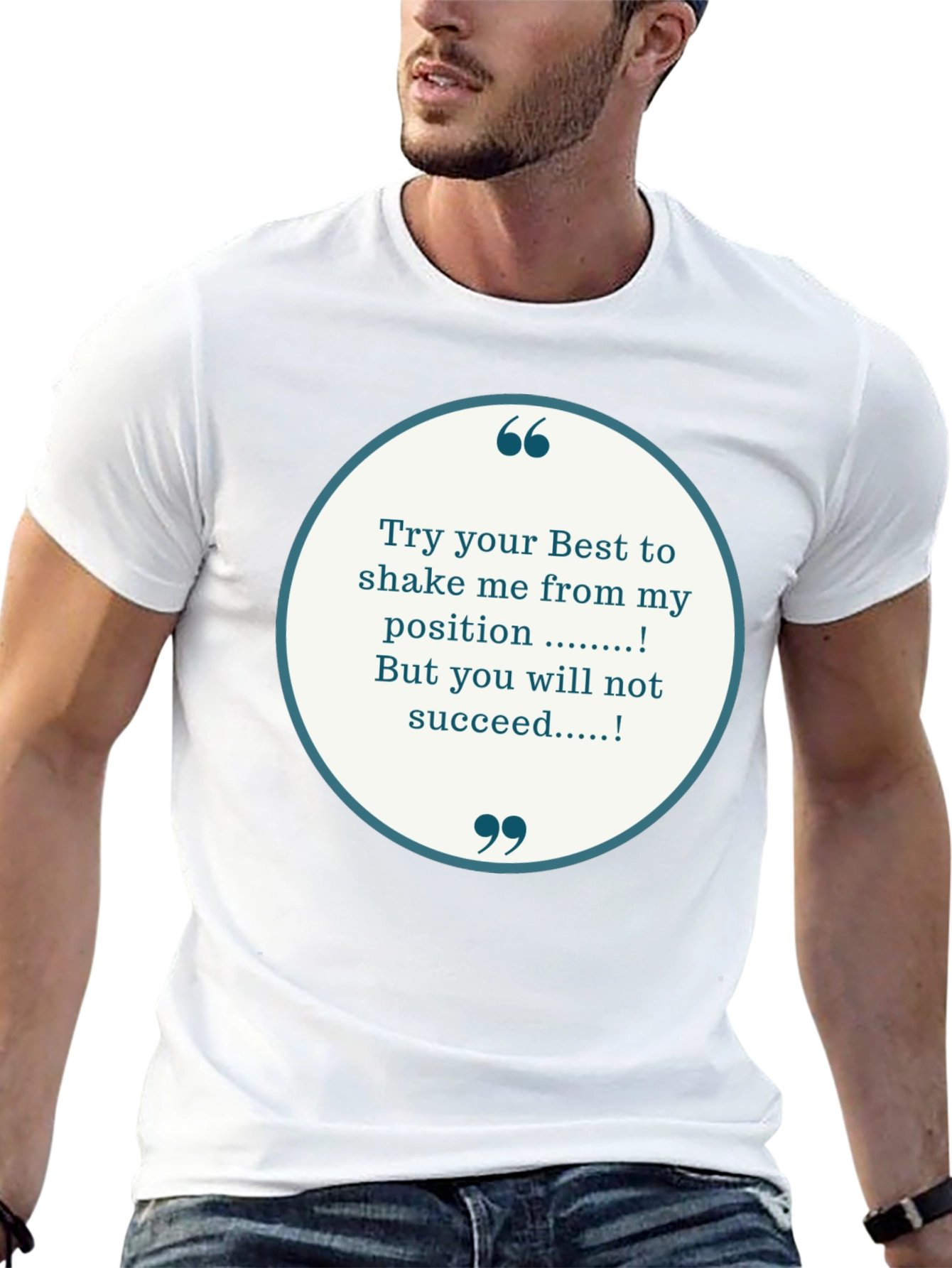Black Motivational T-Shirt - Try Your Best view 13