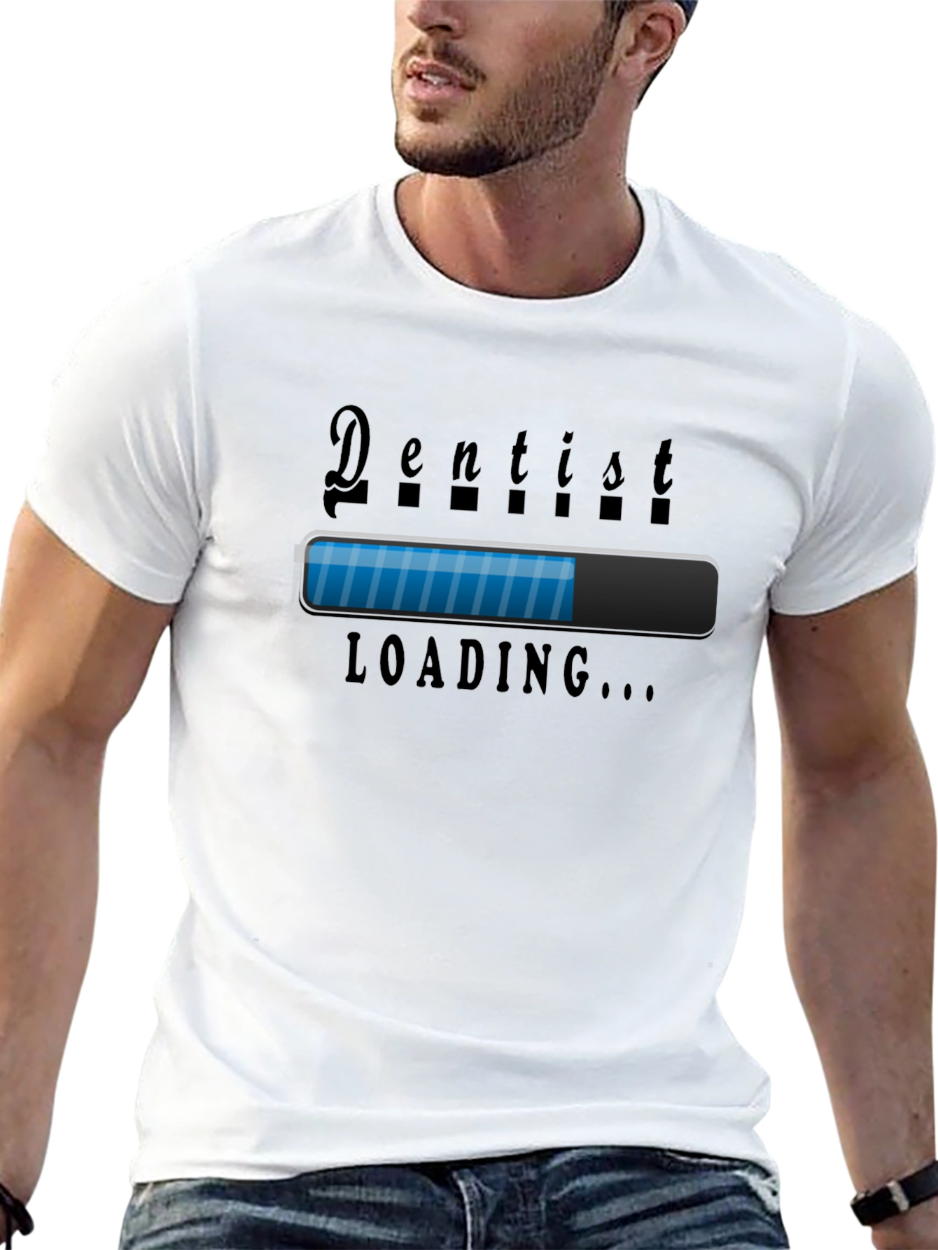 Black Dentist Loading T-Shirt - Funny Dental Gift view 13