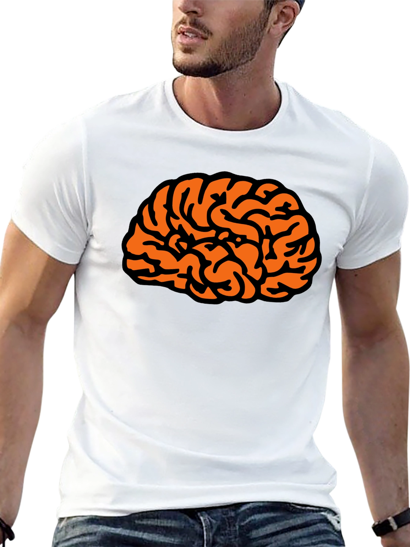 Black Brain Graphic Tee - Black Short Sleeve Shirt view 13