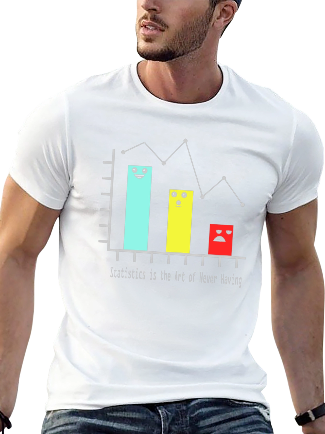 Black Statistics Humor Graphic Tee view 13