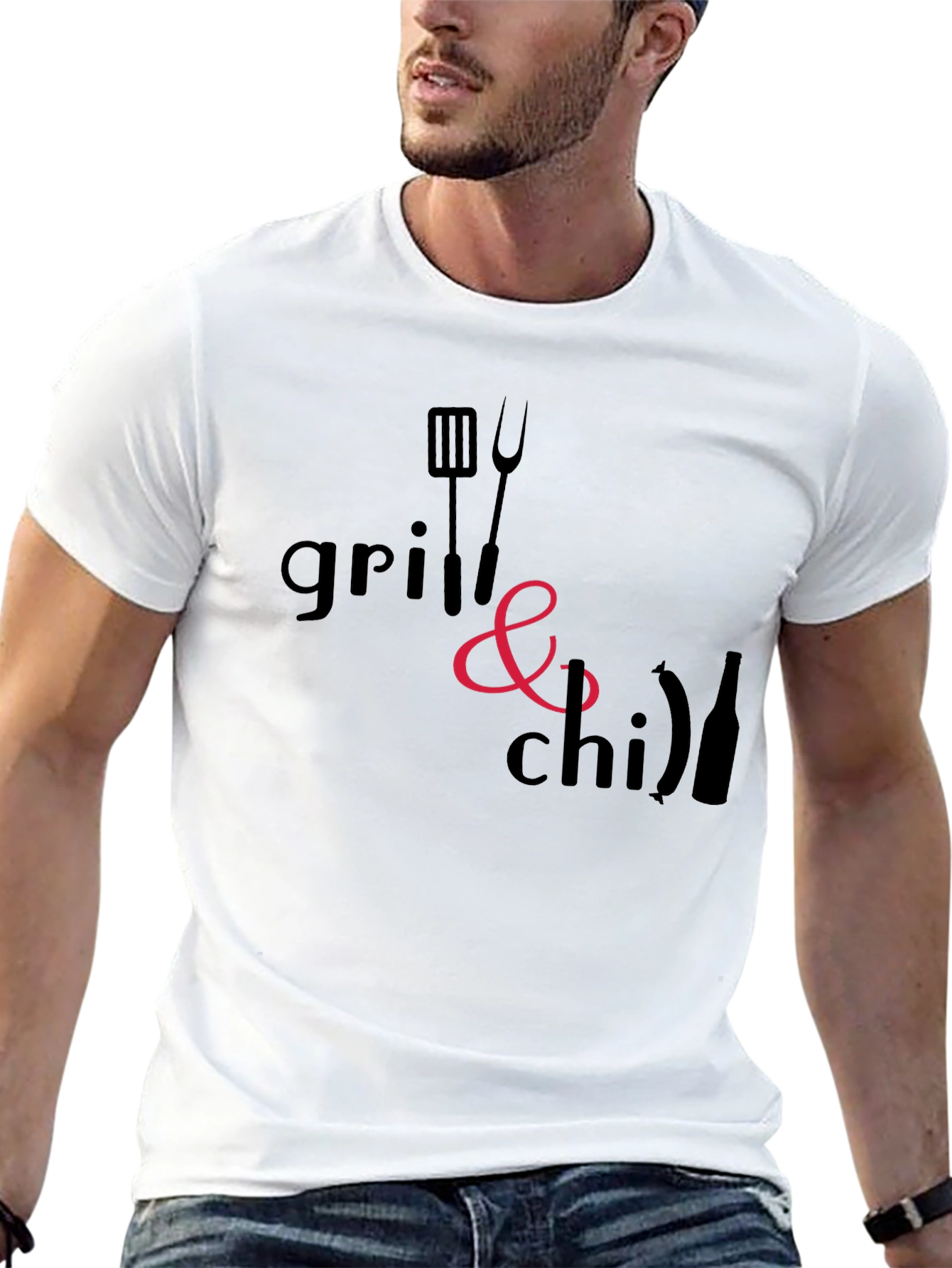 Black Grill & Chill Black T-Shirt - BBQ Ready view 13