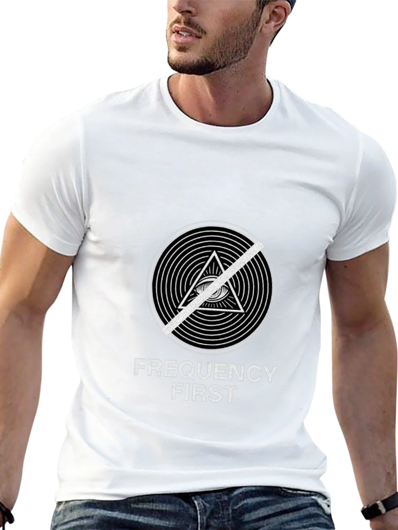 Black Frequency First Graphic Black T-Shirt view 13