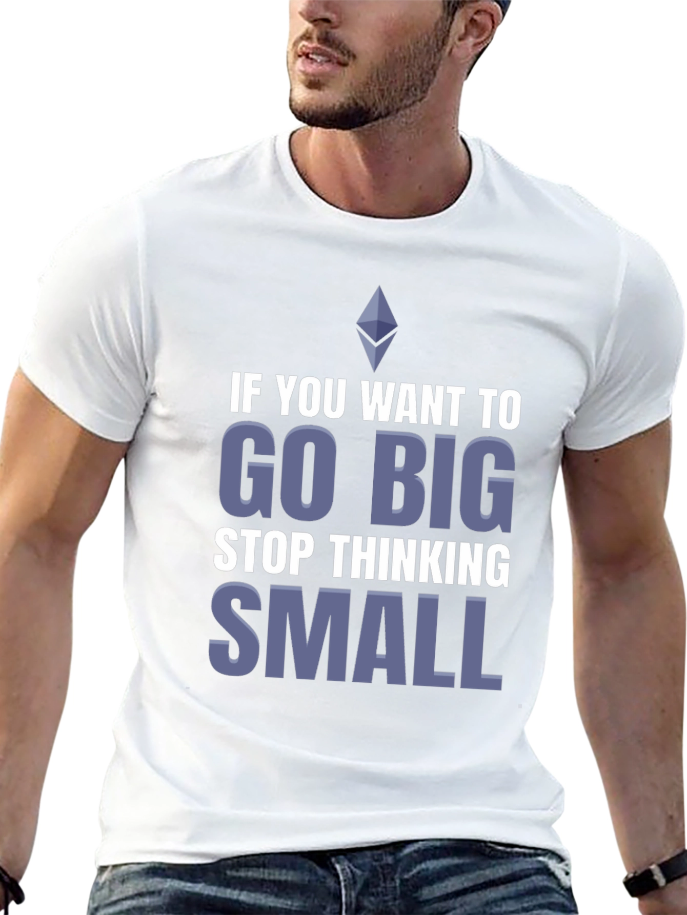 Black Go Big Motivational Graphic Tee - Black T-Shirt view 13