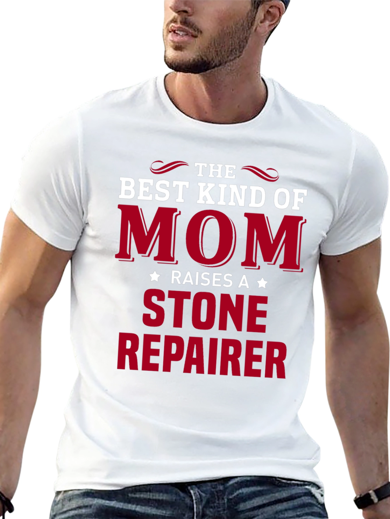 Black Best Kind of Mom Stone Repairer T-Shirt view 13