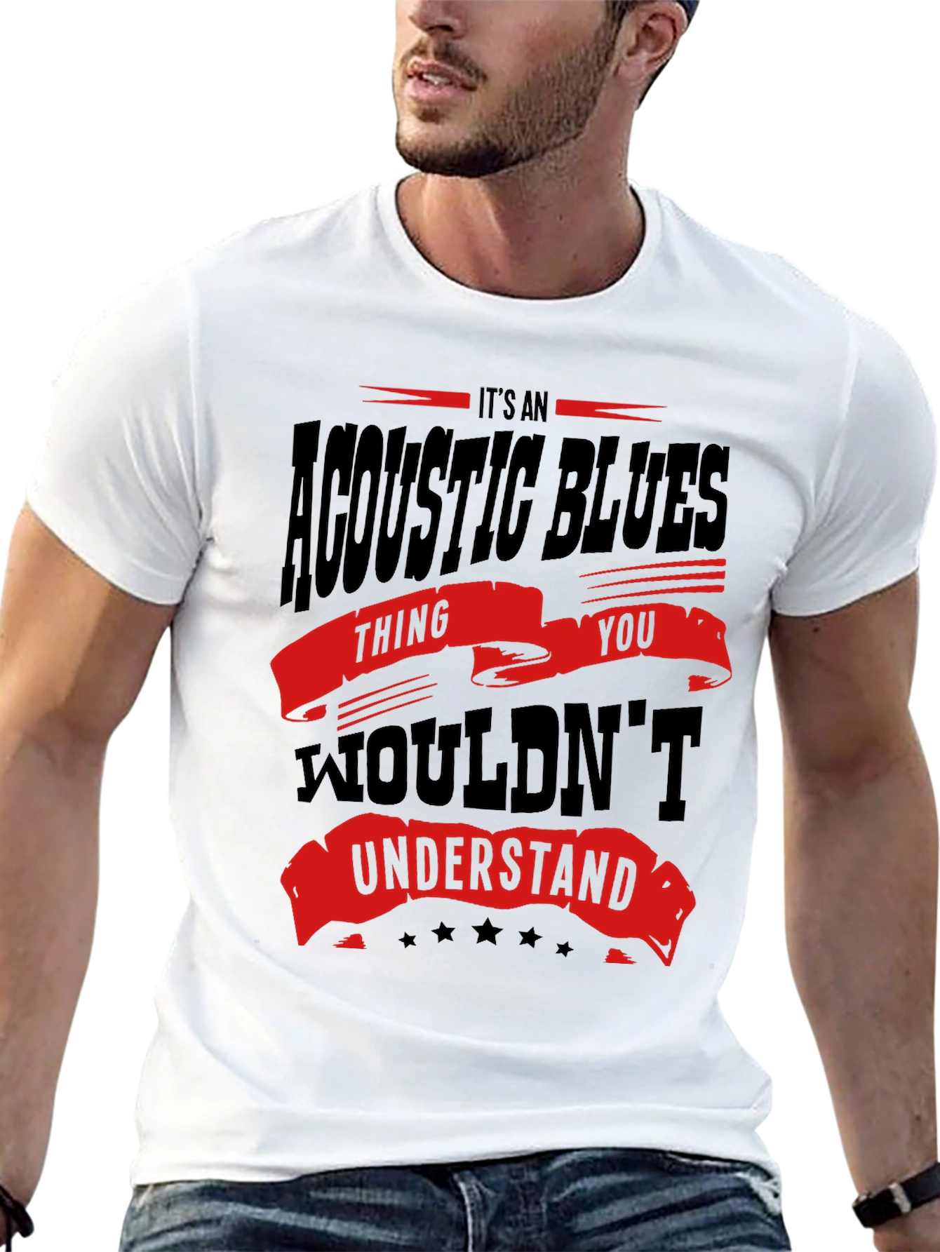 Black Acoustic Blues Thing T-Shirt - You Wouldn't Understand view 13