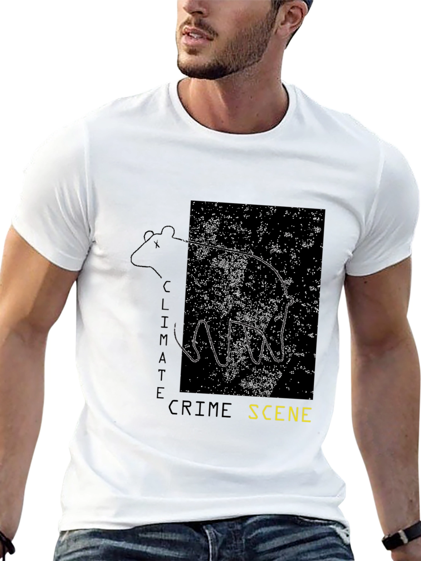 Black Climate Crime Scene T-Shirt view 13