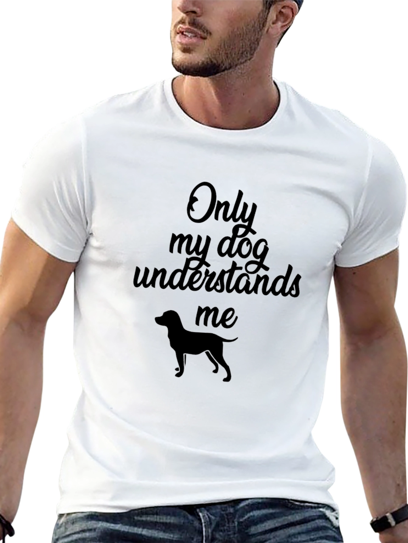 Black Dog Lover T-Shirt: Only My Dog Understands Me view 13
