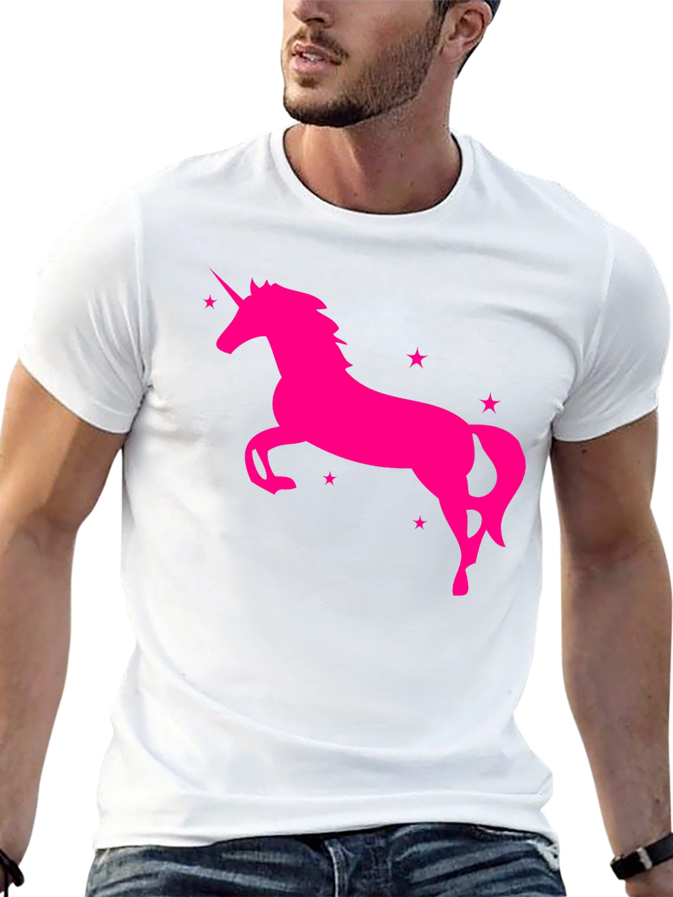 Black Unicorn Graphic Tee - Men's Black Shirt view 13