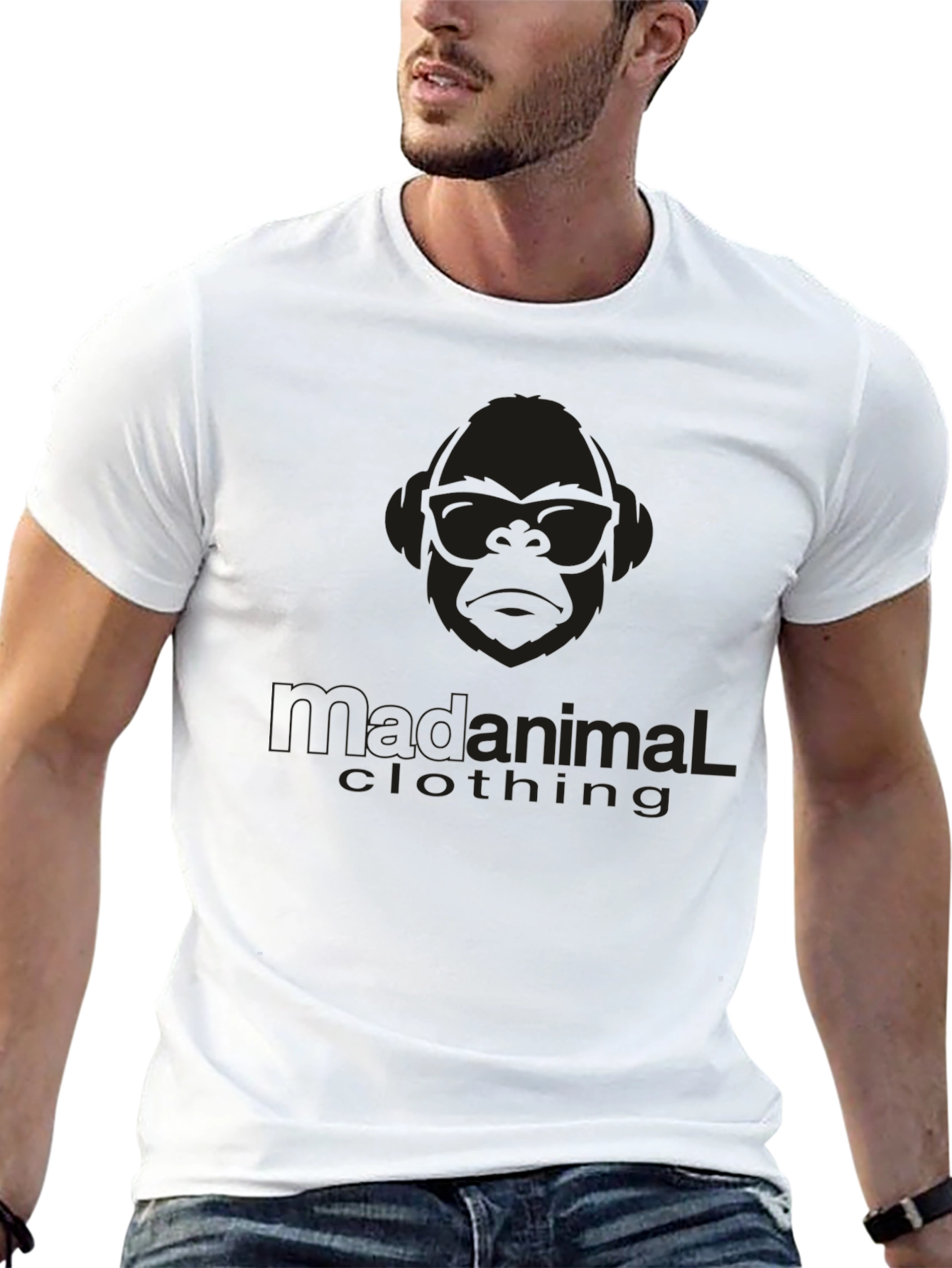 Black Urban Animal Crew Neck T-Shirt view 13