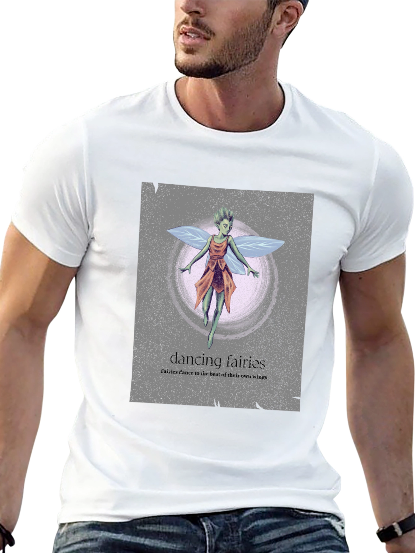 Black Dancing Fairies Graphic Tee - Unique Design, Soft Cotton view 13