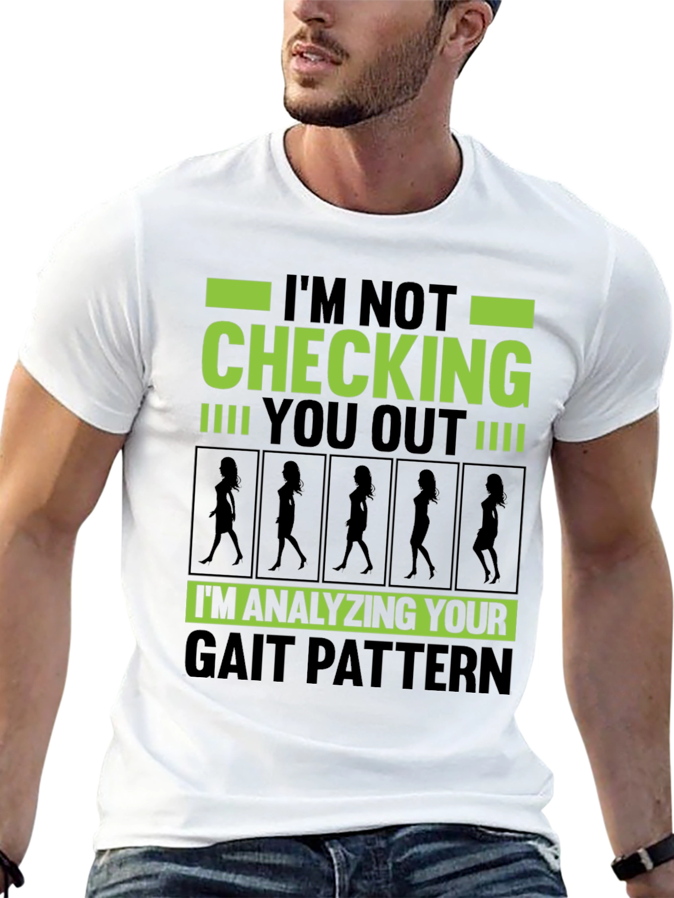 Black Funny Gait Pattern Analysis T-Shirt view 13