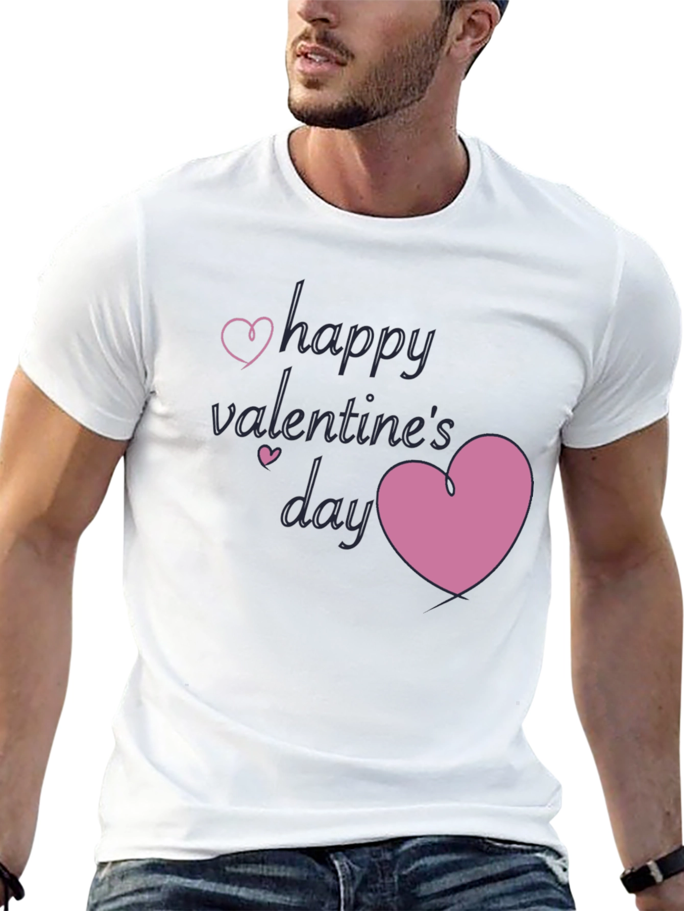 Black Happy Valentine's Day Graphic Tee view 13